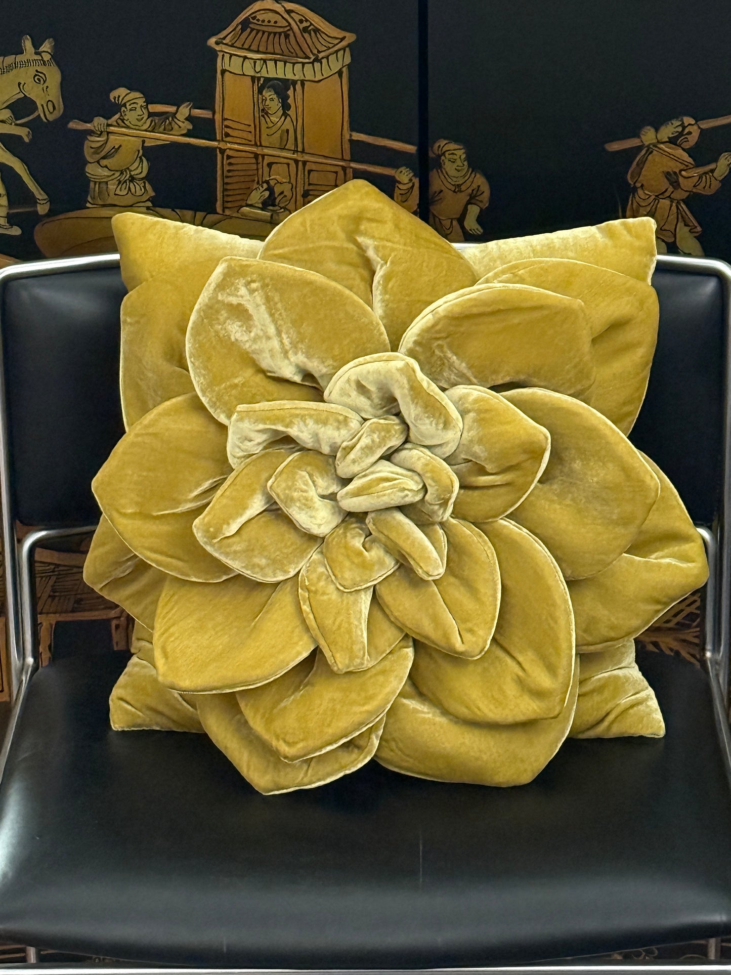 Light green Flower Pillow #1