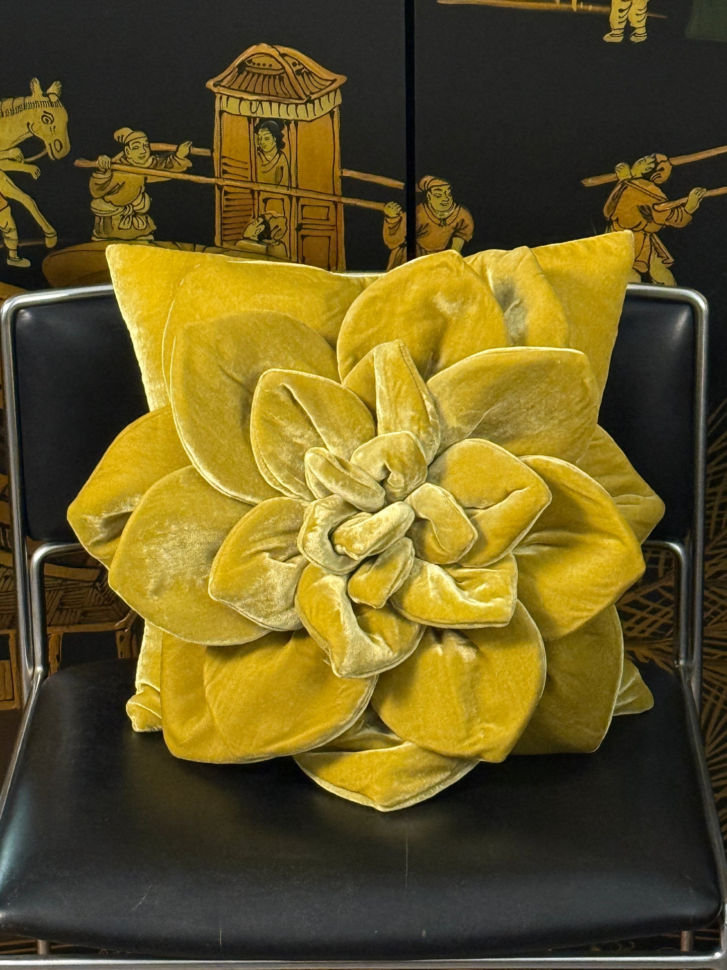 Light green Flower Pillow #1
