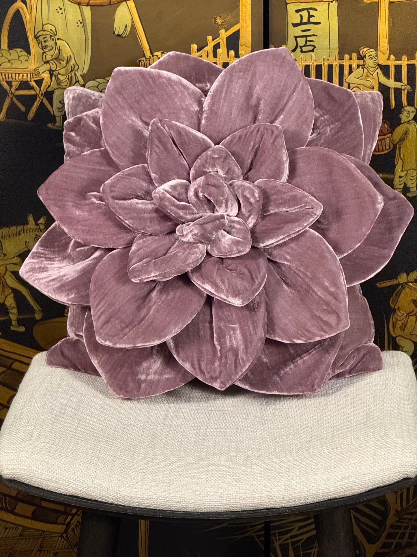 Purple Flower Pillow #1