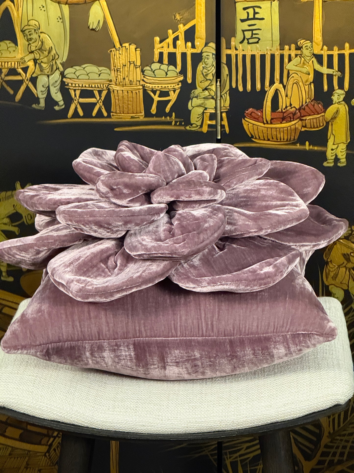 Purple Flower Pillow #1