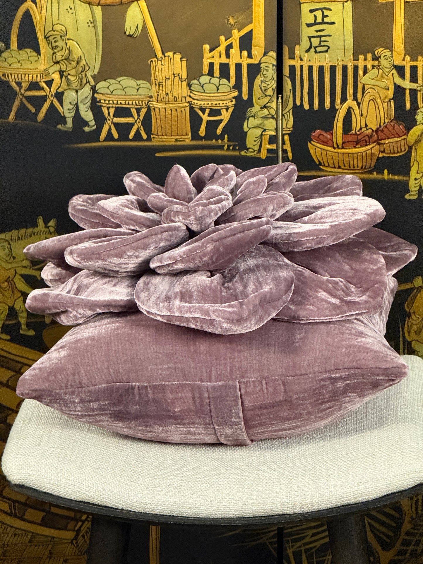 Purple Flower Pillow #1