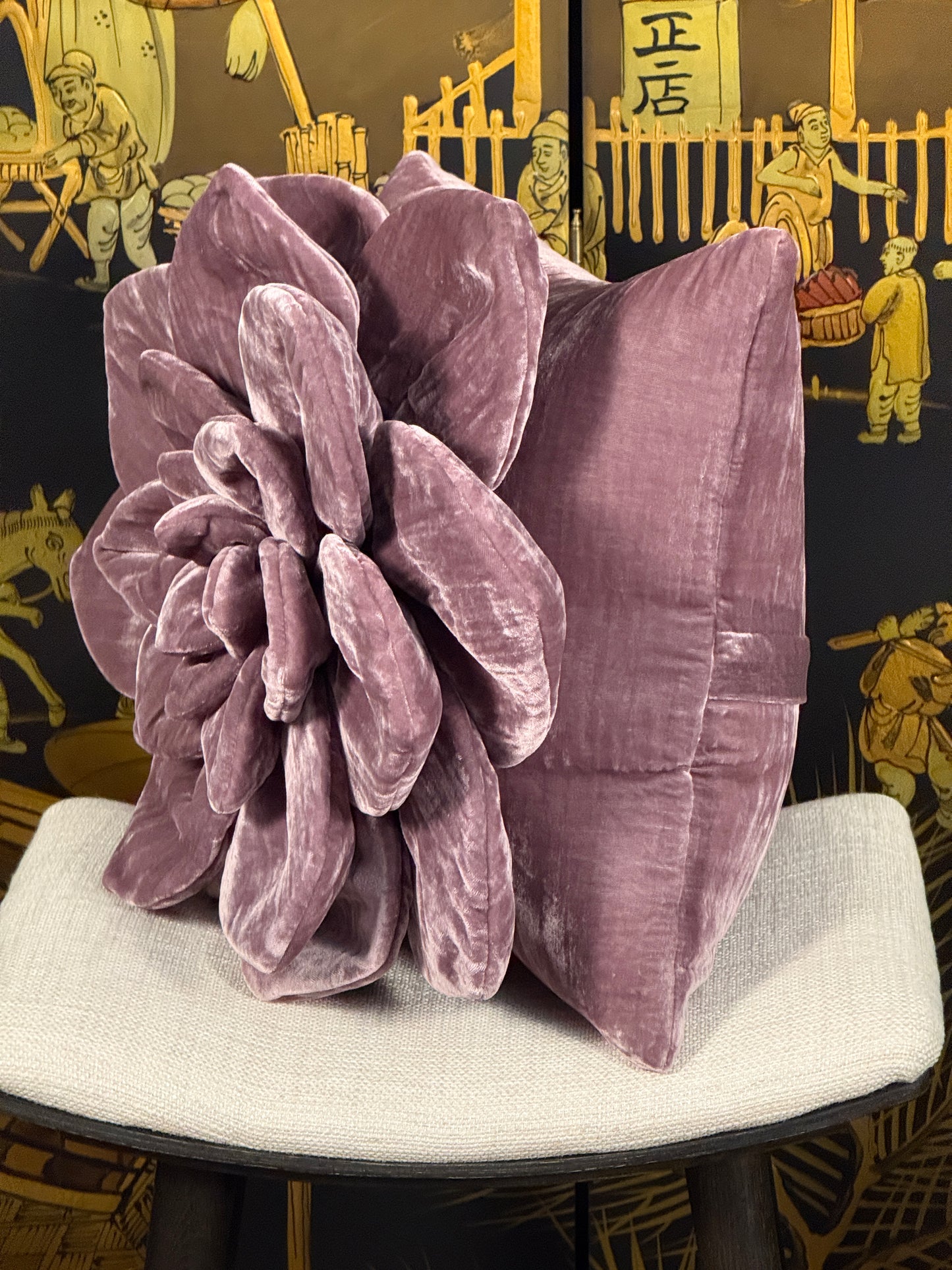 Purple Flower Pillow #1