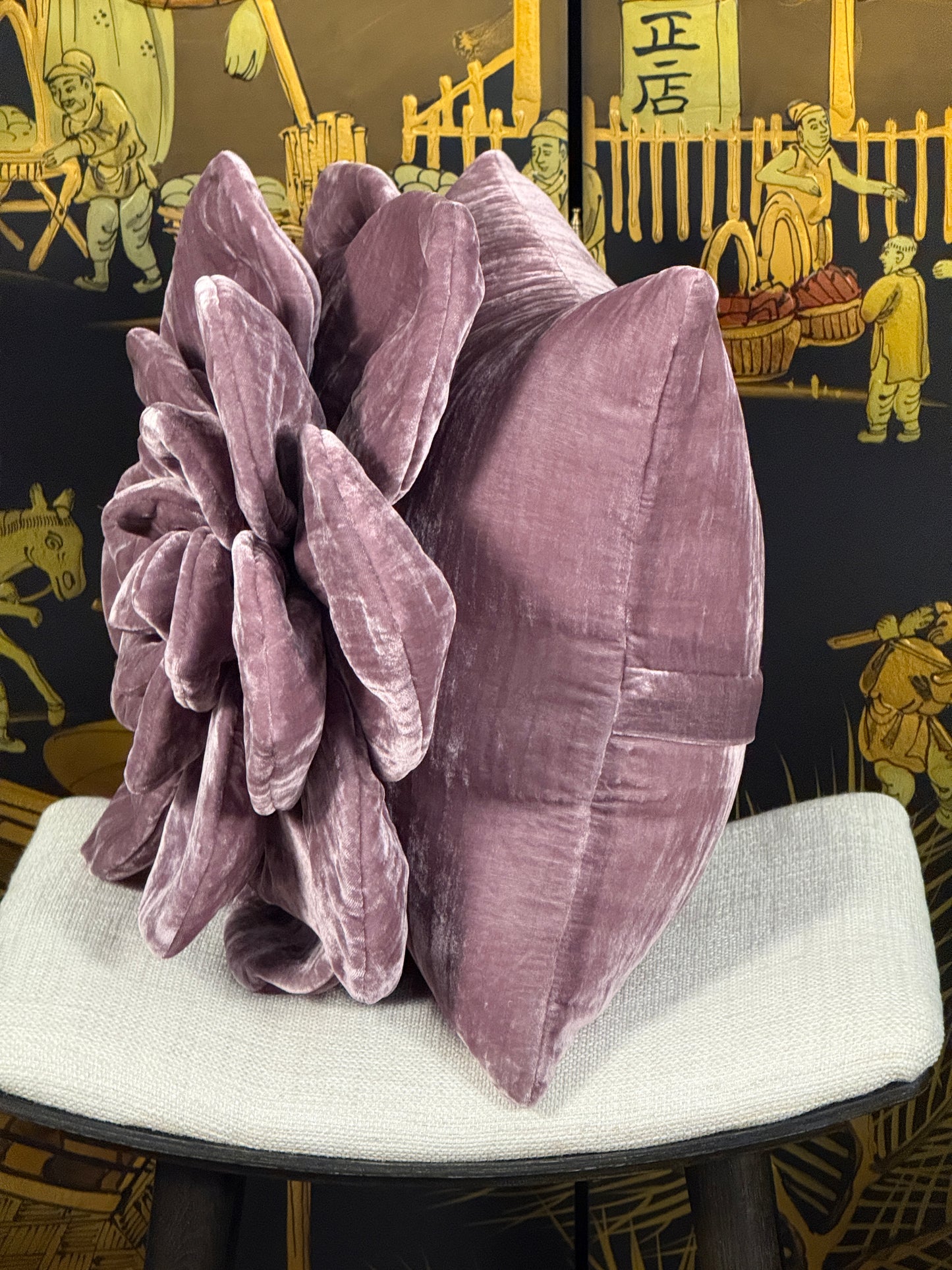 Purple Flower Pillow #1