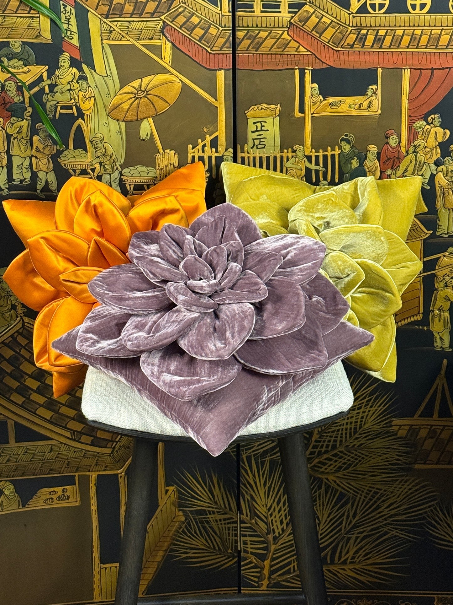 Purple Flower Pillow #1
