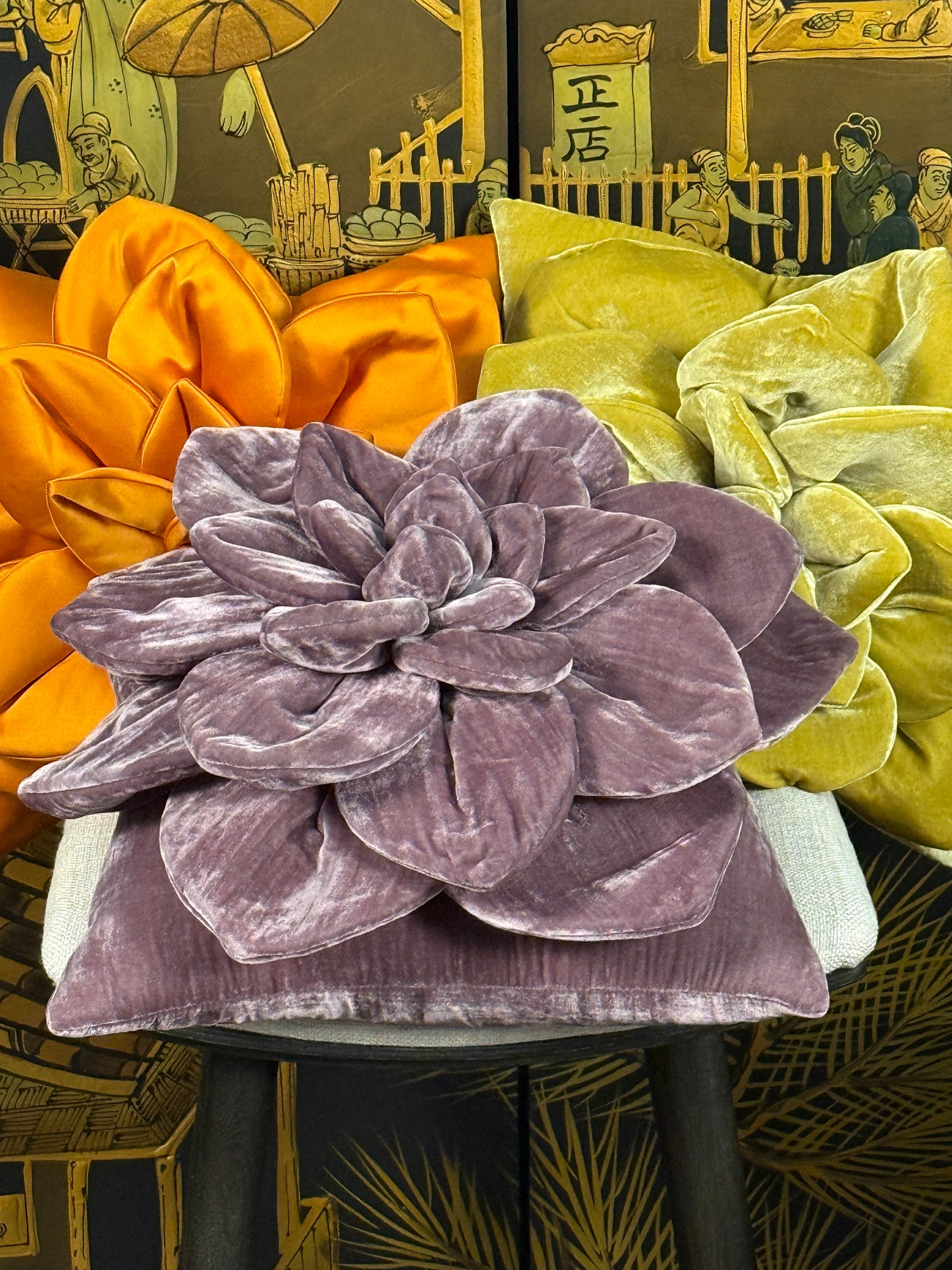 Purple Flower Pillow #1