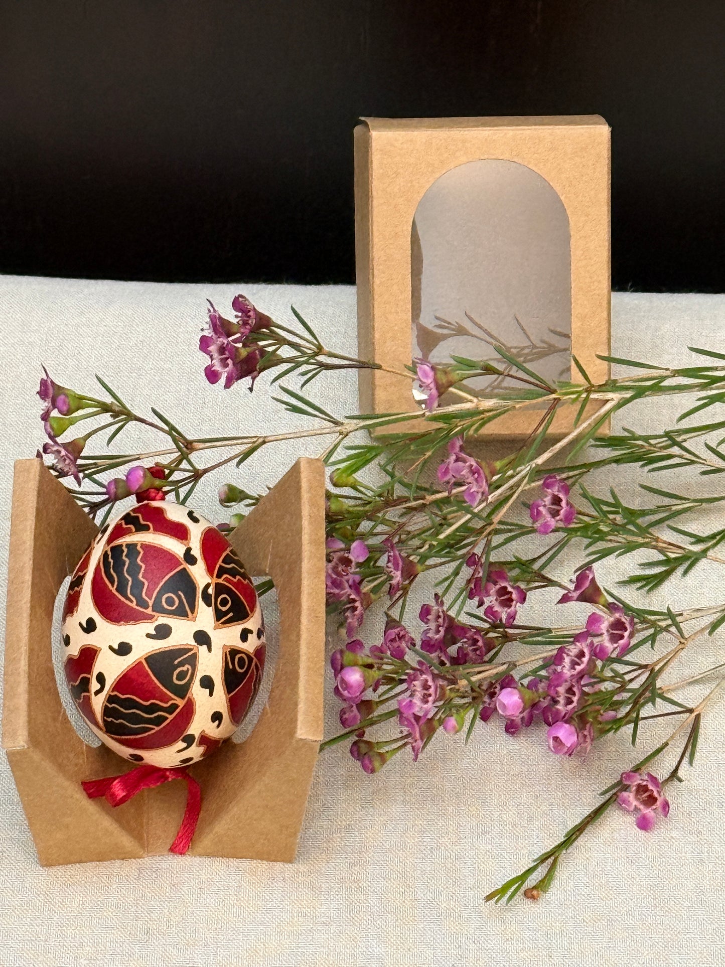 Hand-painted Ukrainian chicken Pysanka #17