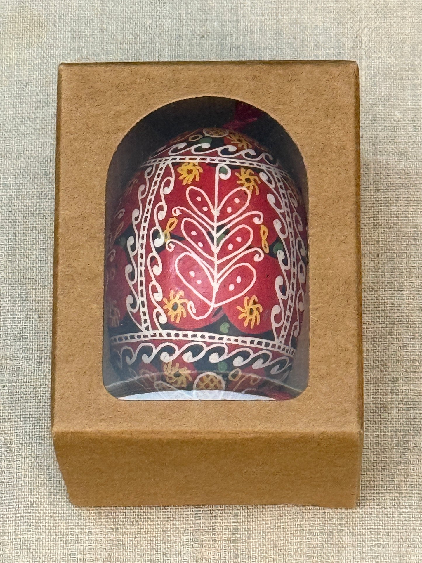 Hand-painted Ukrainian chicken Pysanka #2