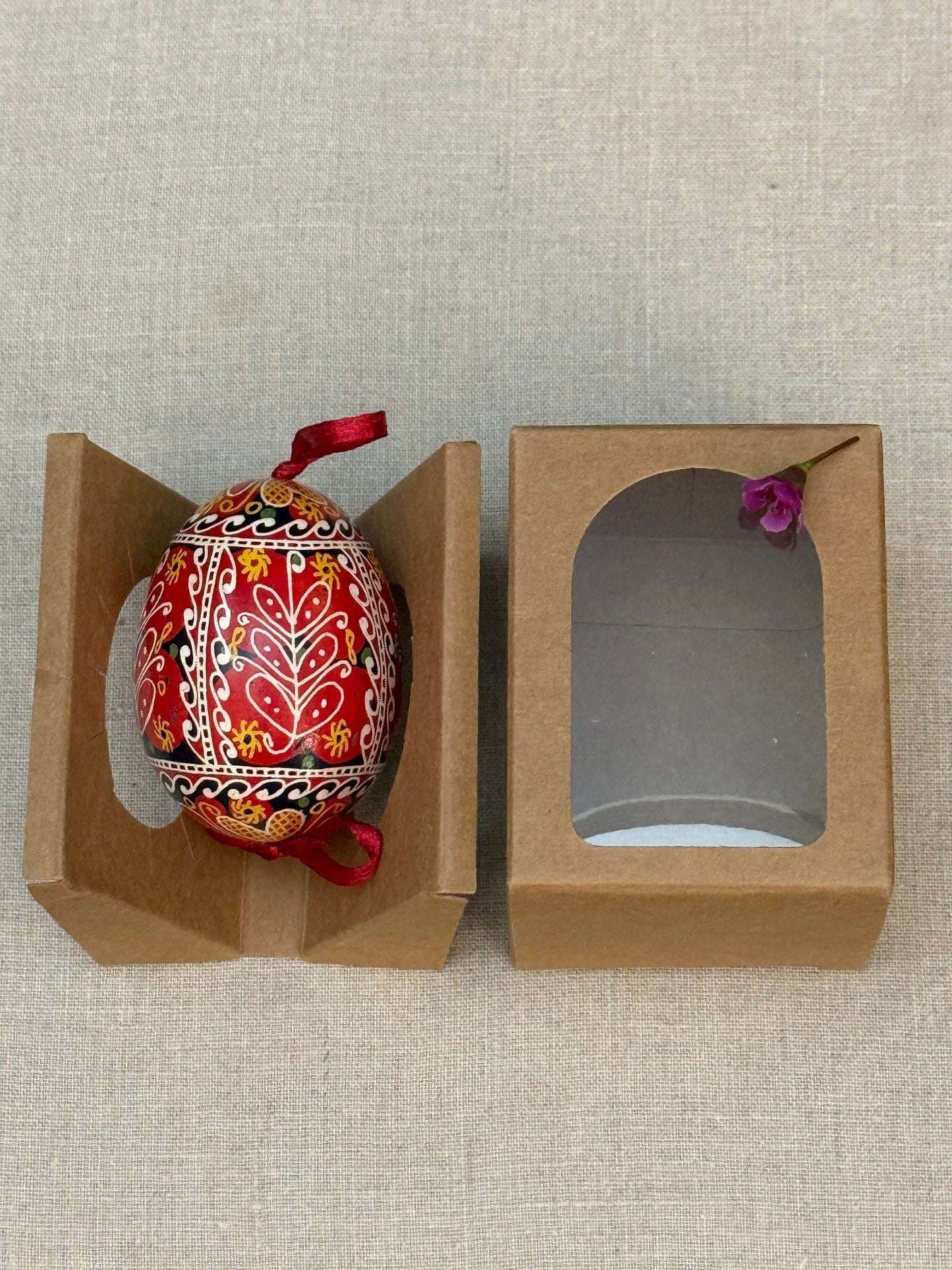 Hand-painted Ukrainian chicken Pysanka #2