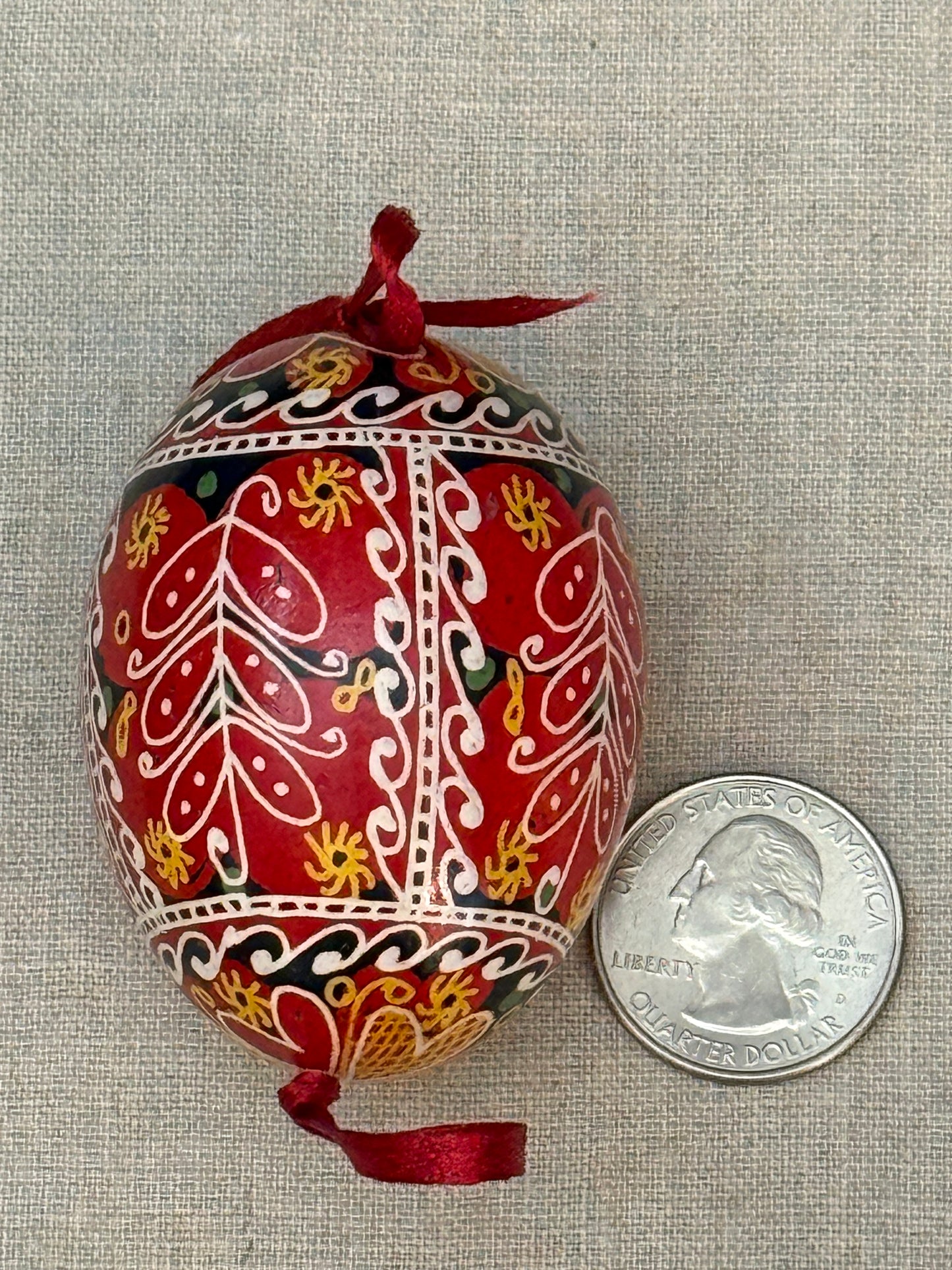 Hand-painted Ukrainian chicken Pysanka #2