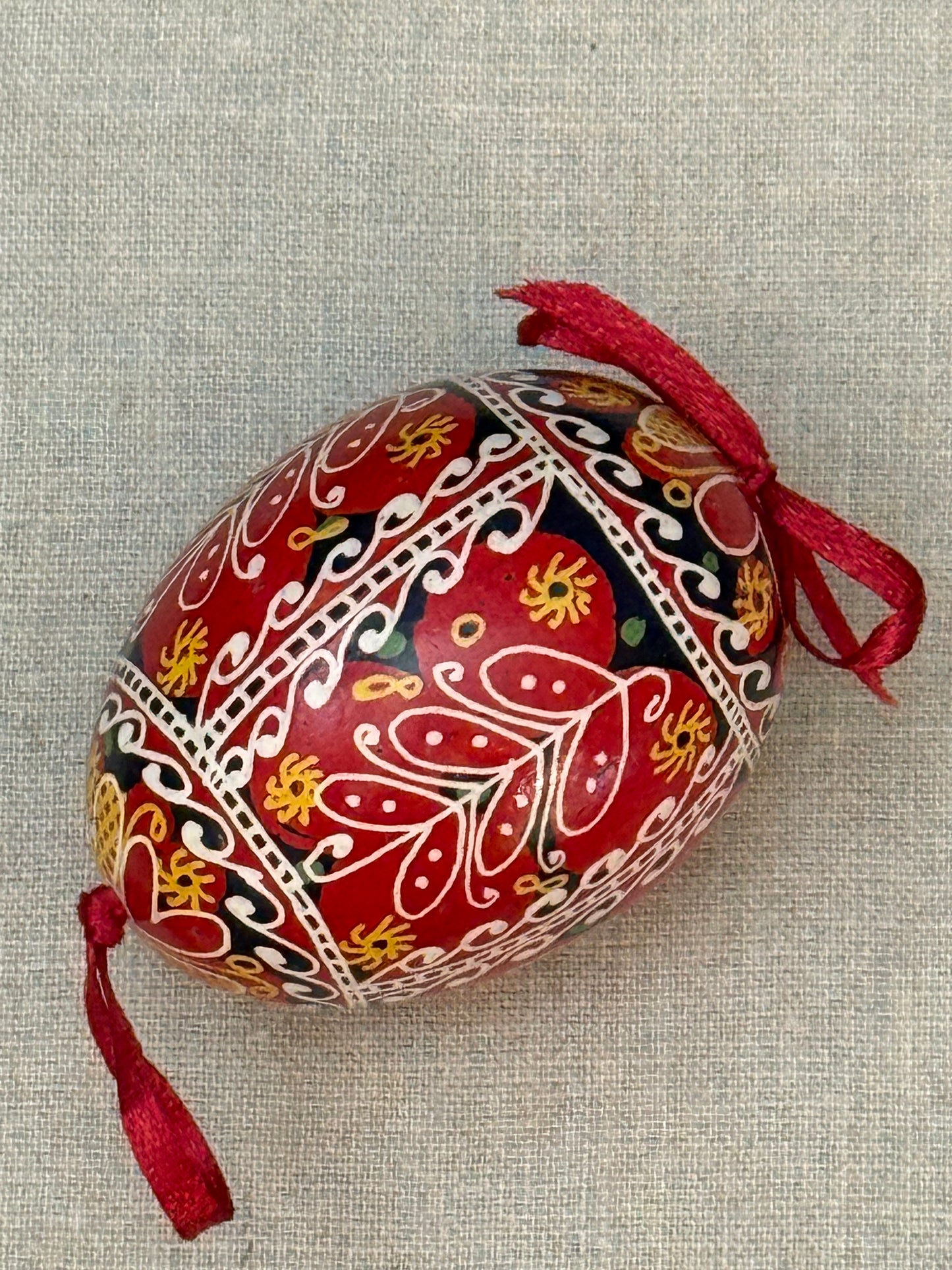 Hand-painted Ukrainian chicken Pysanka #2