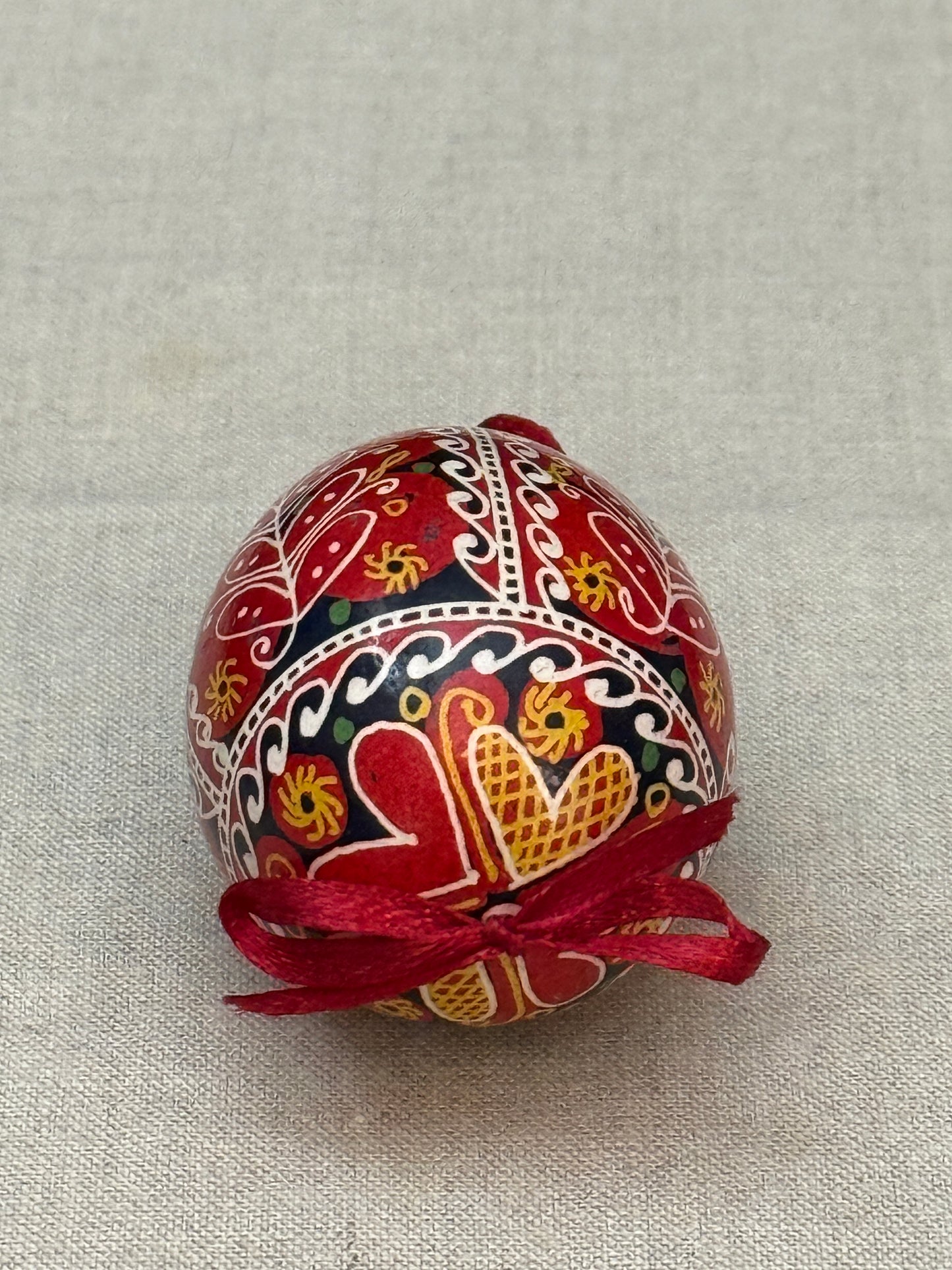 Hand-painted Ukrainian chicken Pysanka #2