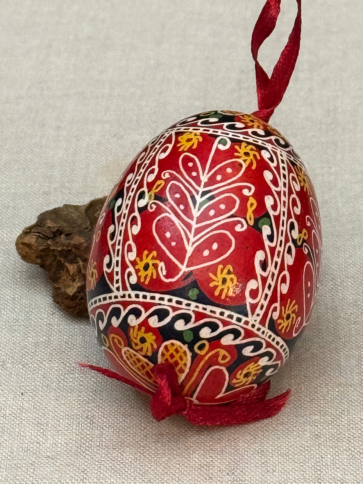 Hand-painted Ukrainian chicken Pysanka #2