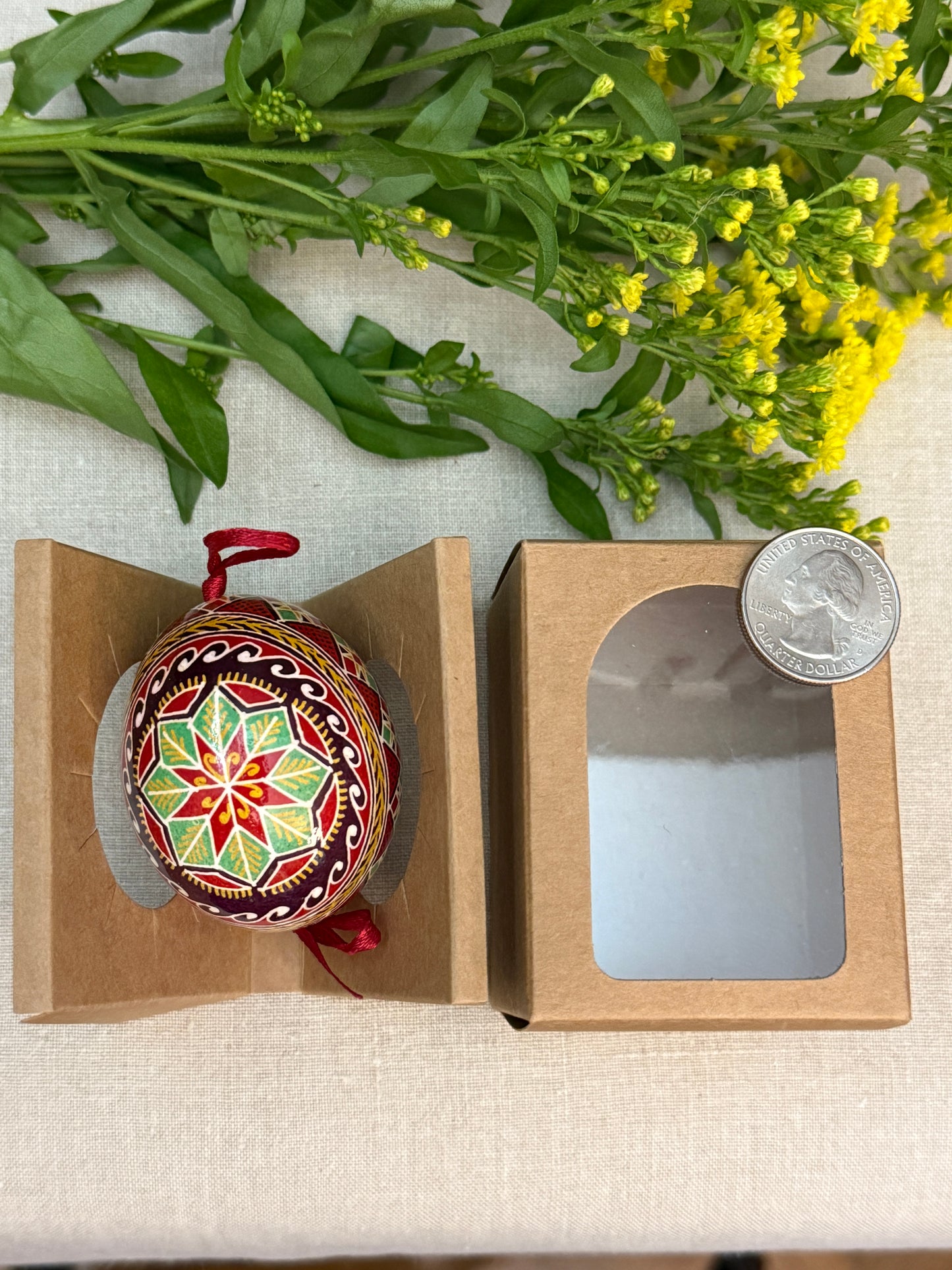 Hand-painted Ukrainian chicken Pysanka #4