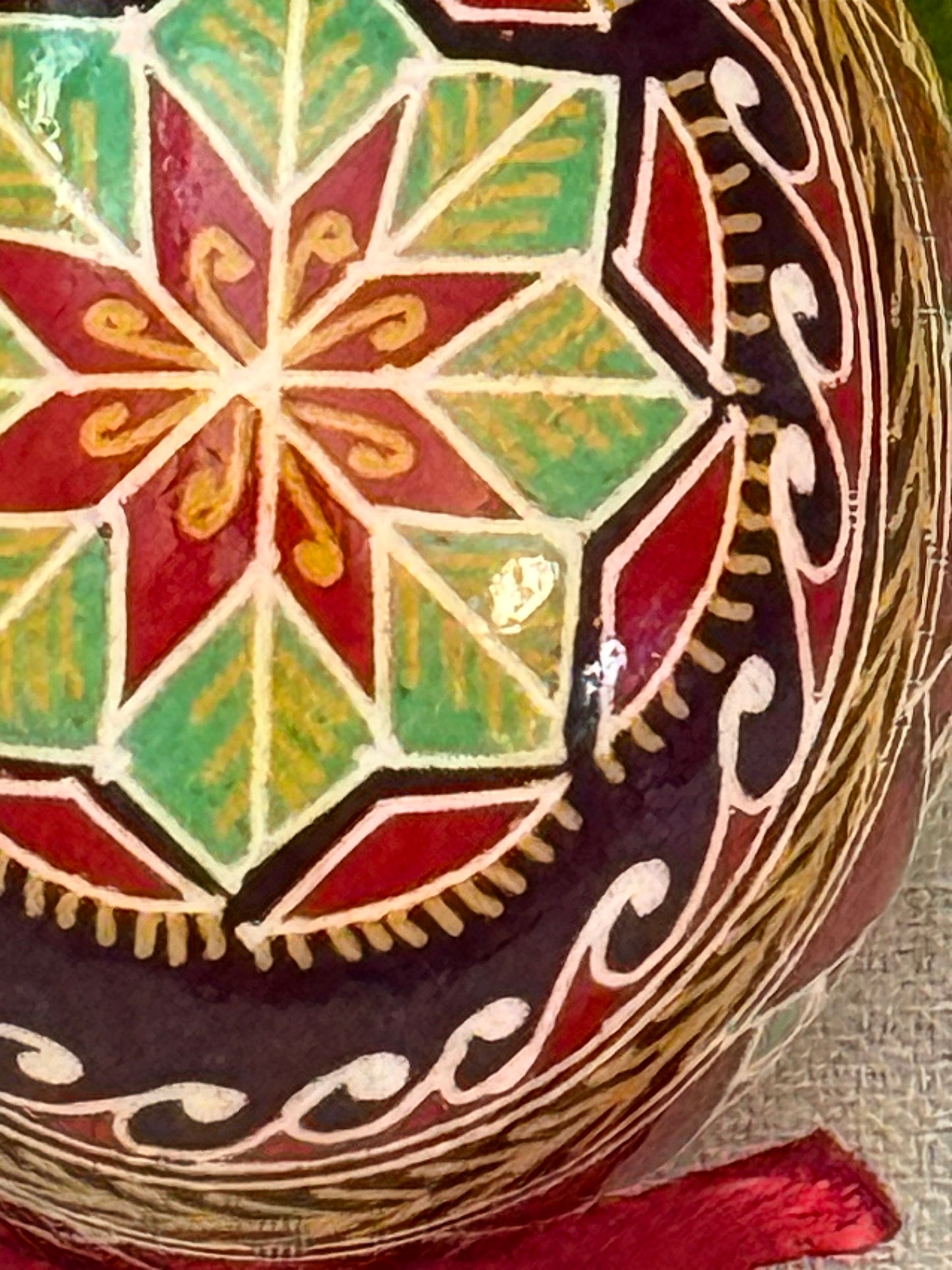 Hand-painted Ukrainian chicken Pysanka #4
