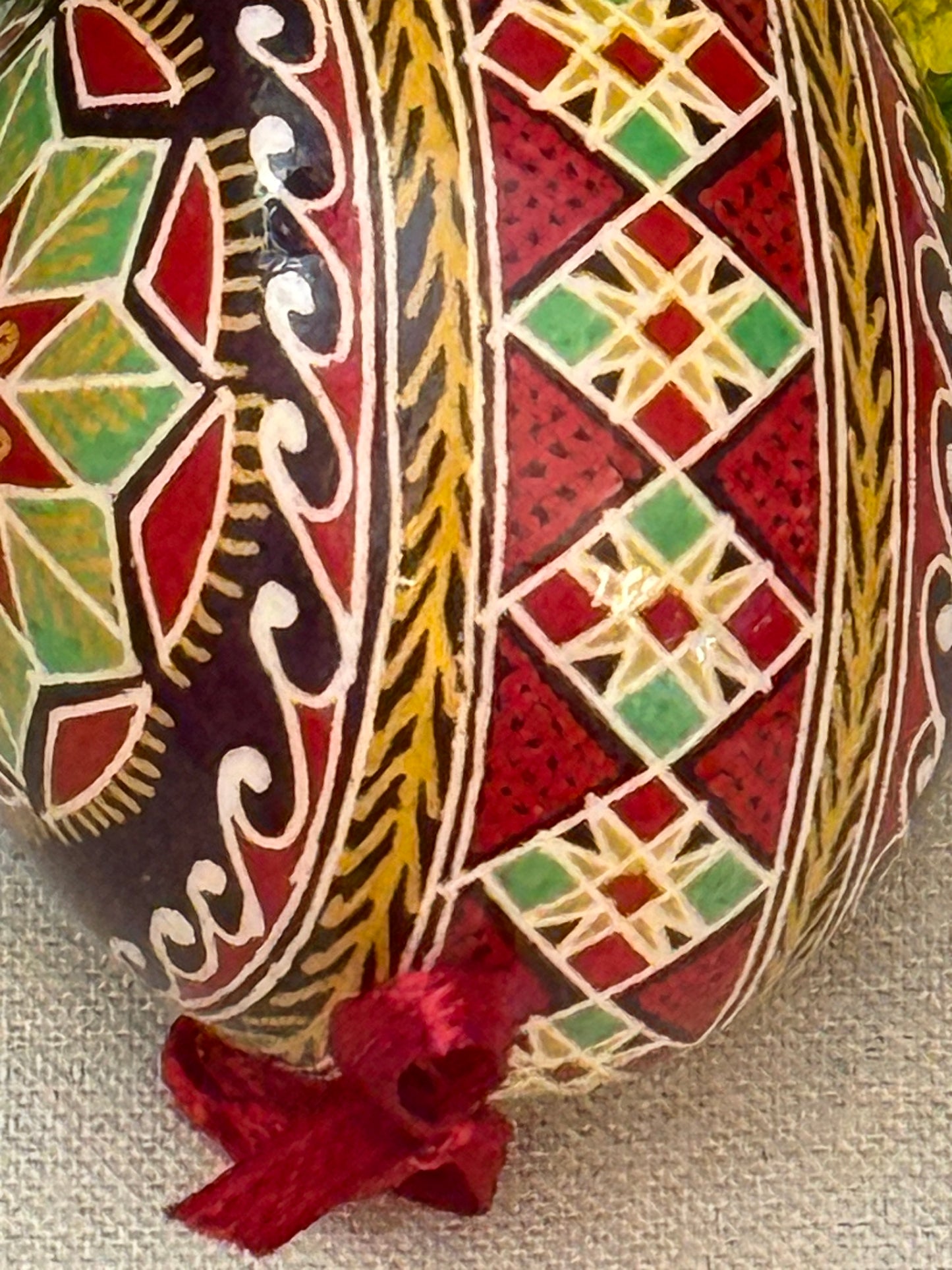 Hand-painted Ukrainian chicken Pysanka #4
