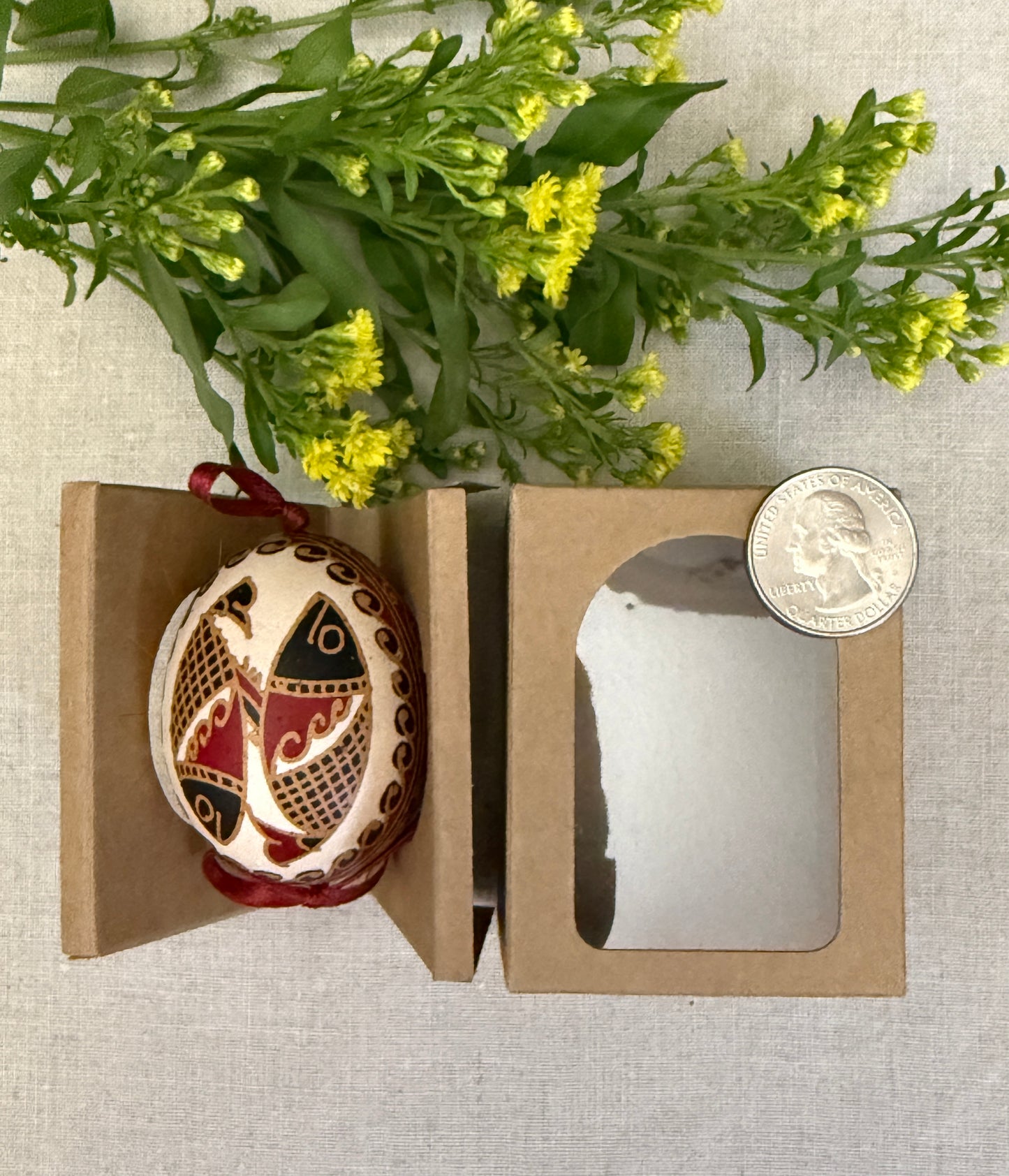 Hand-painted Ukrainian chicken Pysanka #19