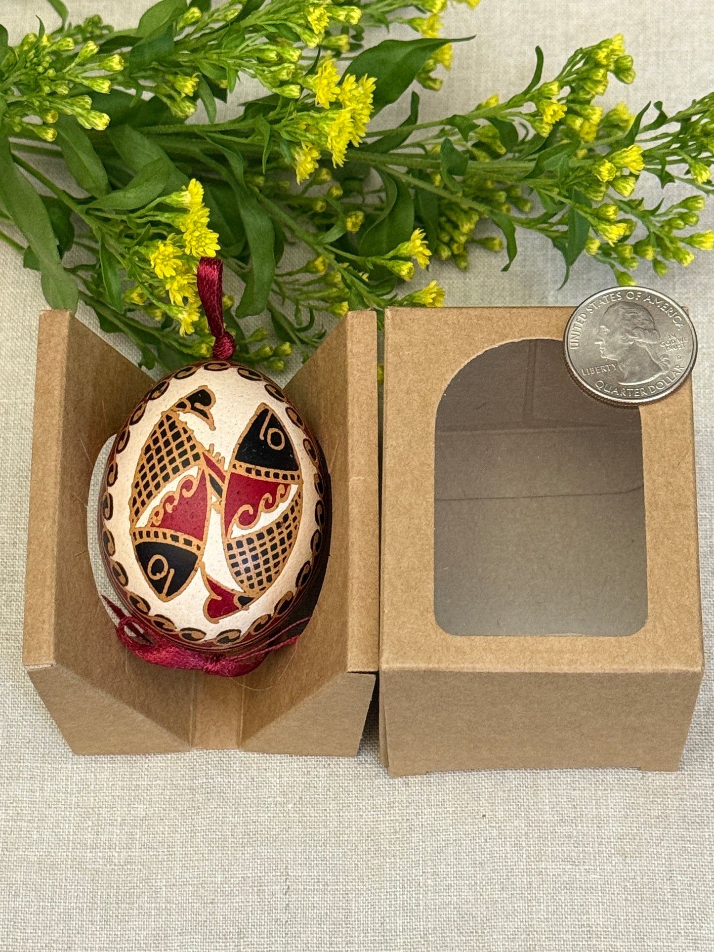 Hand-painted Ukrainian chicken Pysanka #19