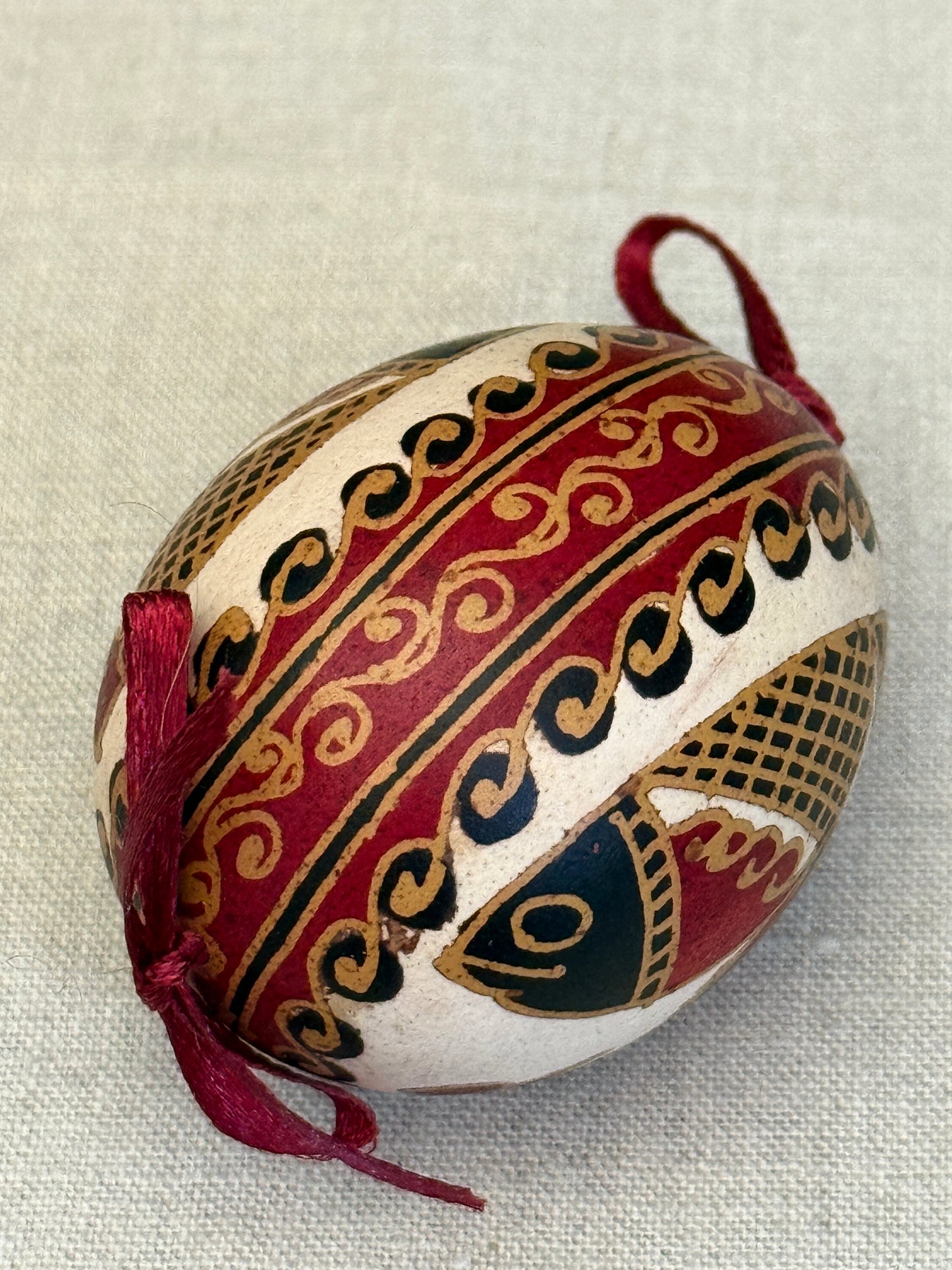 Hand-painted Ukrainian chicken Pysanka #19