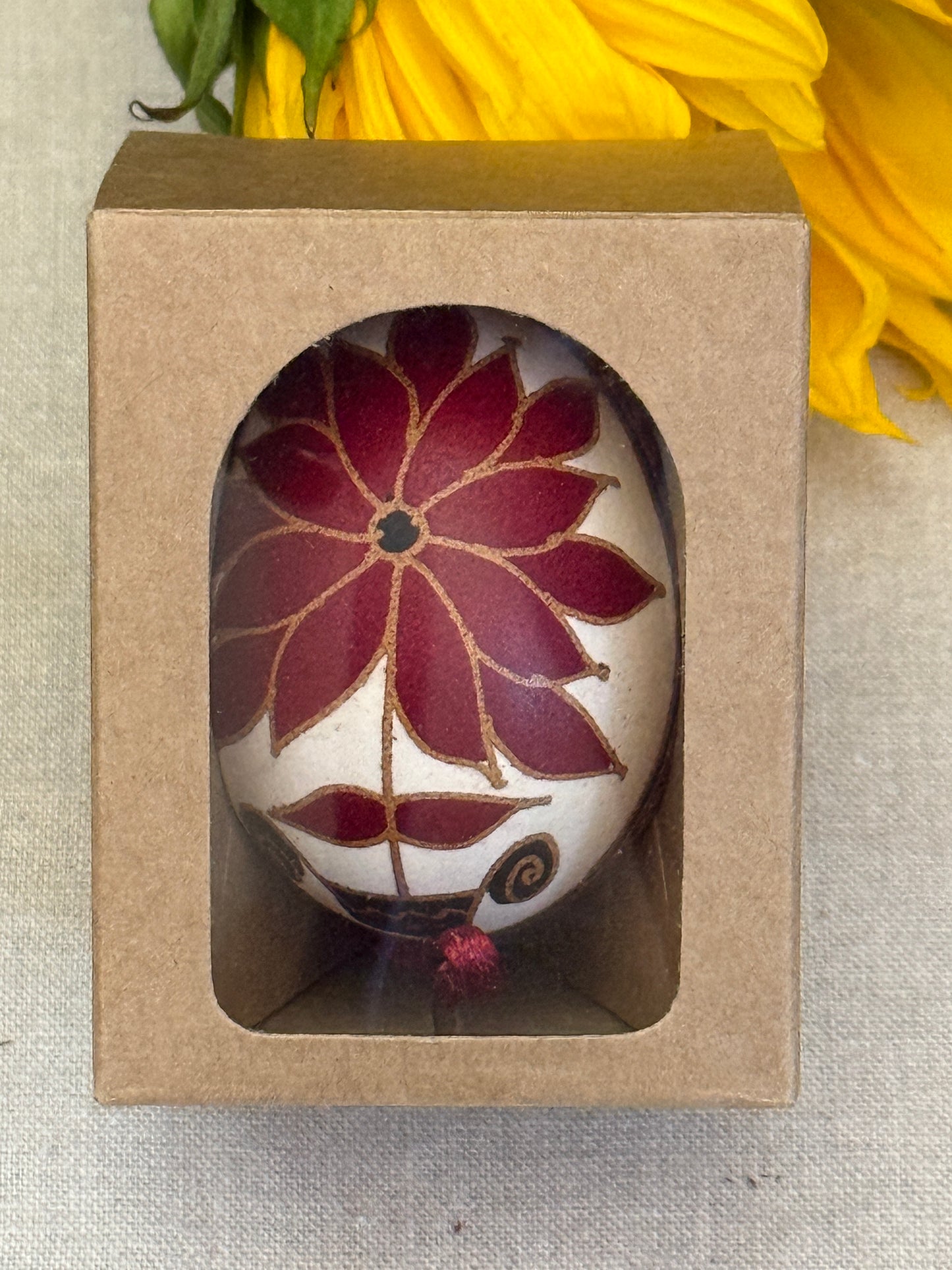Hand-painted Ukrainian chicken Pysanka #11