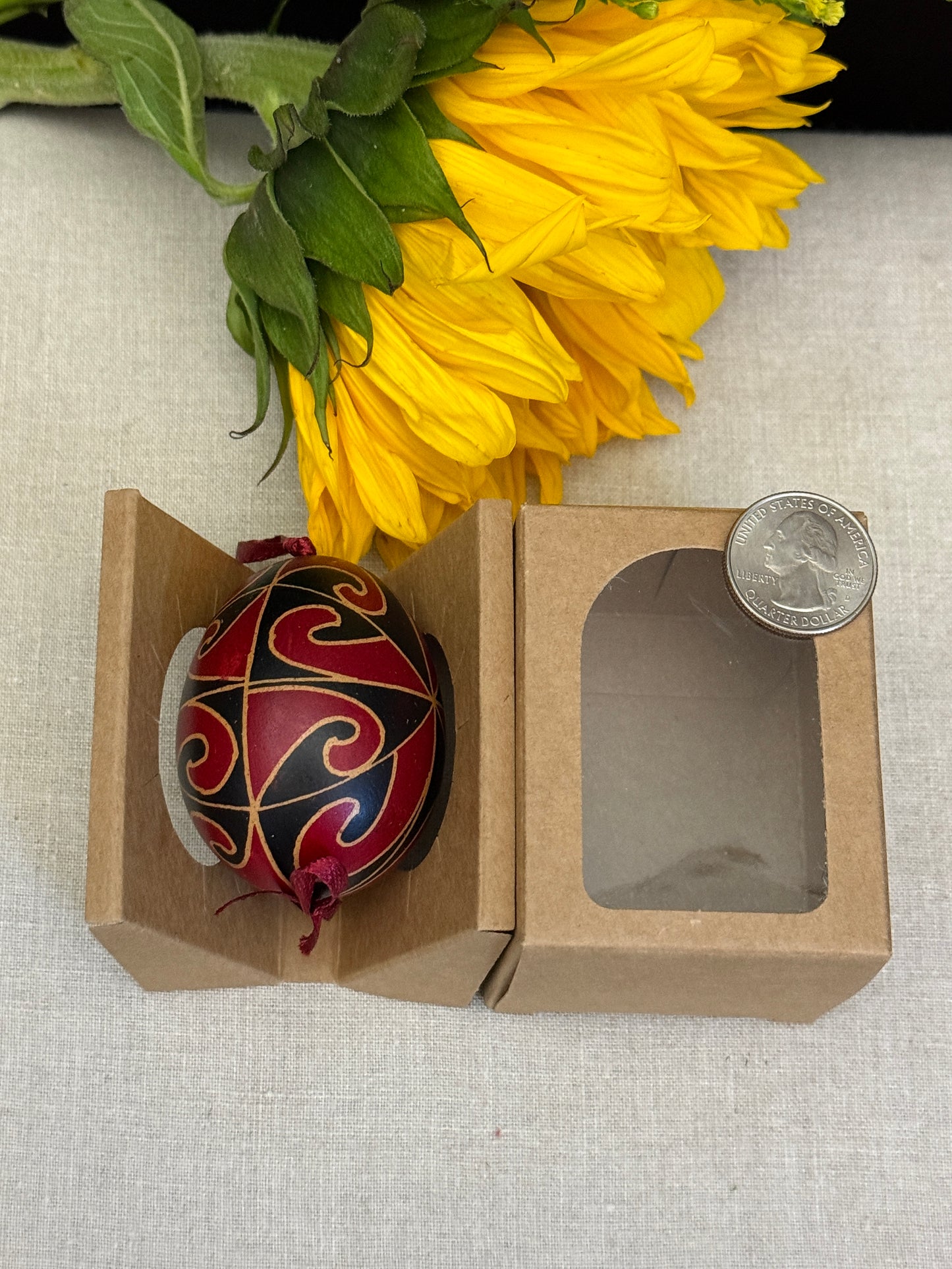 Hand-painted Ukrainian chicken Pysanka #28