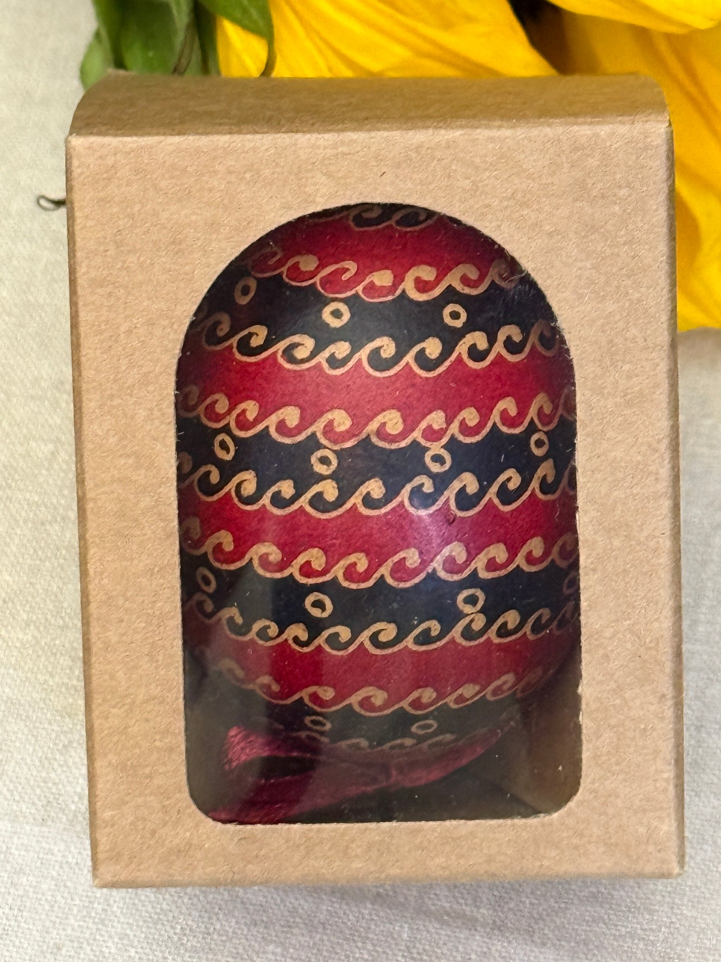 Hand-painted Ukrainian chicken Pysanka #13