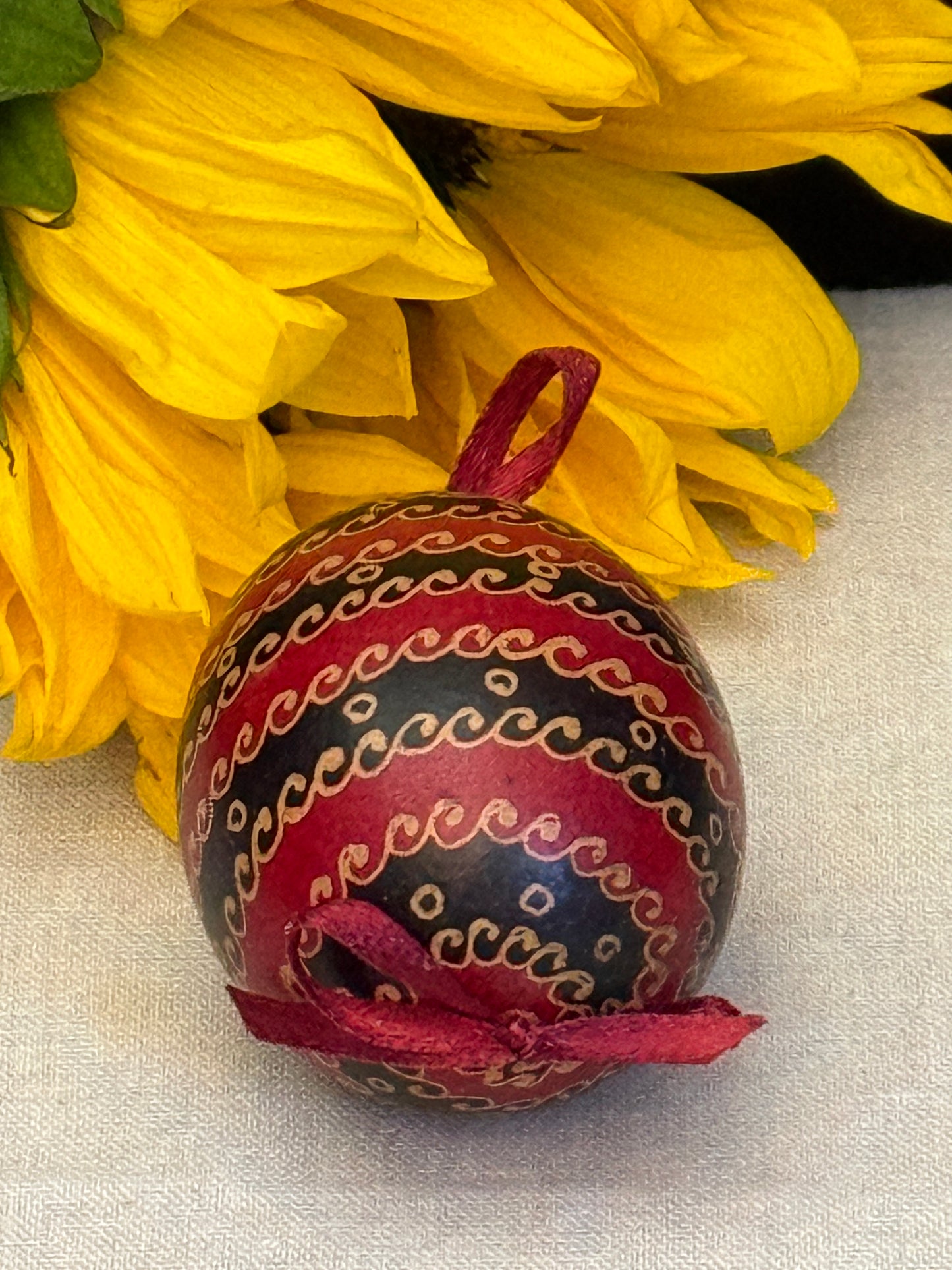 Hand-painted Ukrainian chicken Pysanka #13