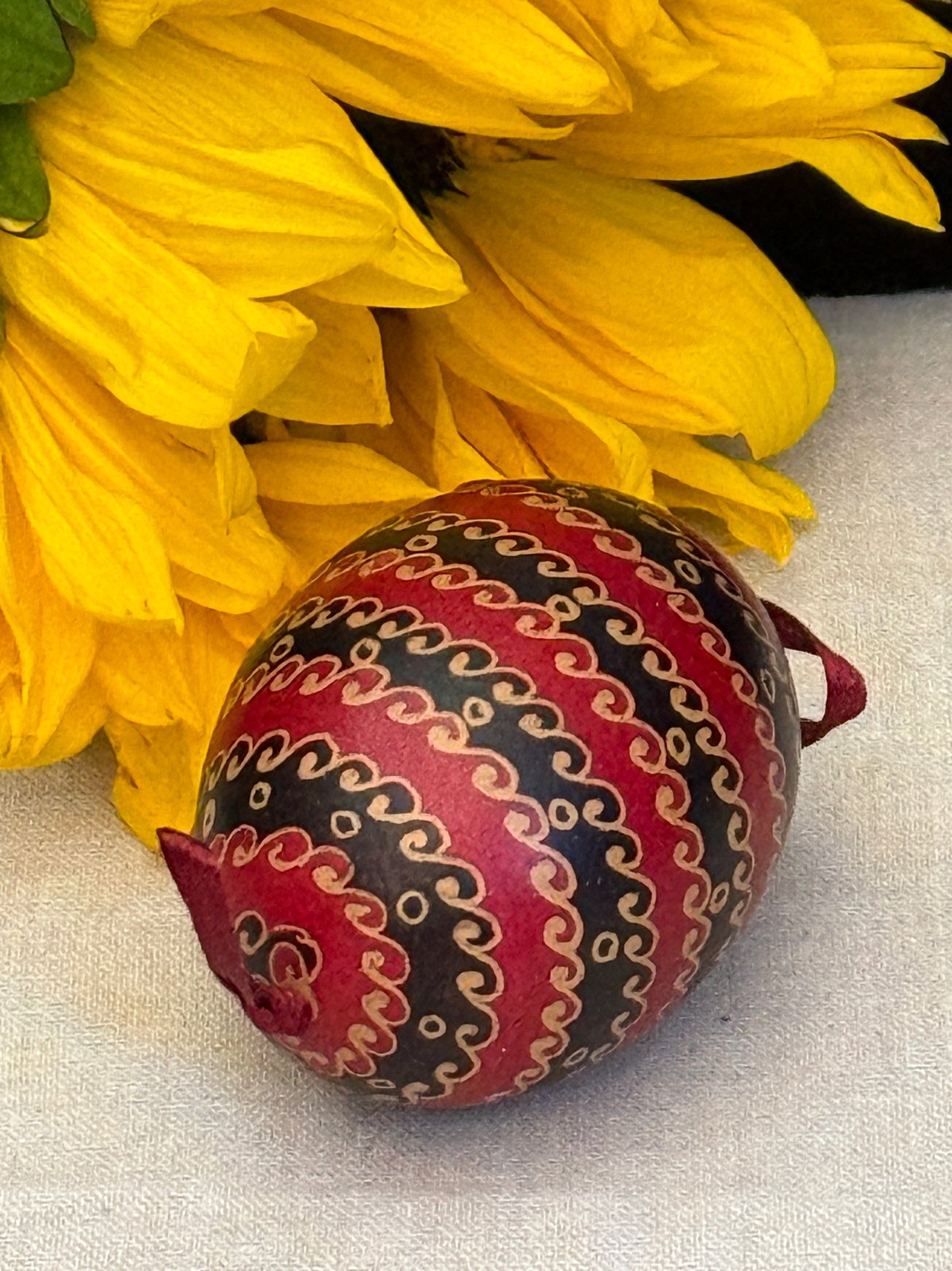 Hand-painted Ukrainian chicken Pysanka #13