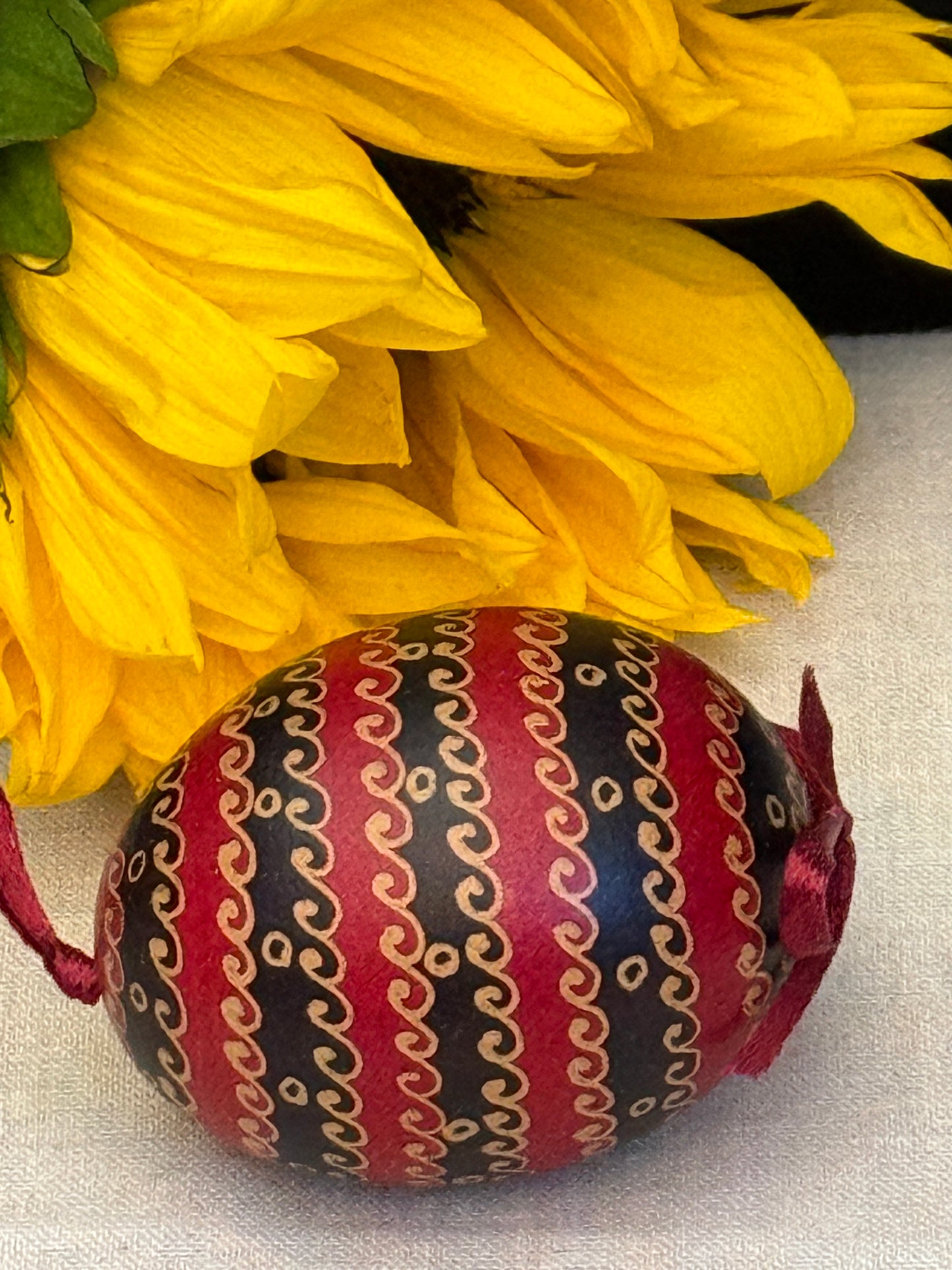 Hand-painted Ukrainian chicken Pysanka #13