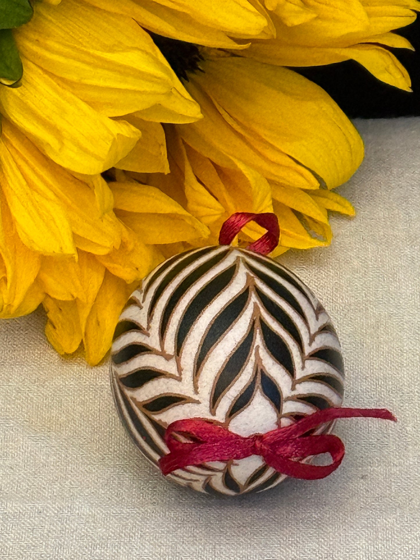Hand-painted Ukrainian chicken Pysanka #30