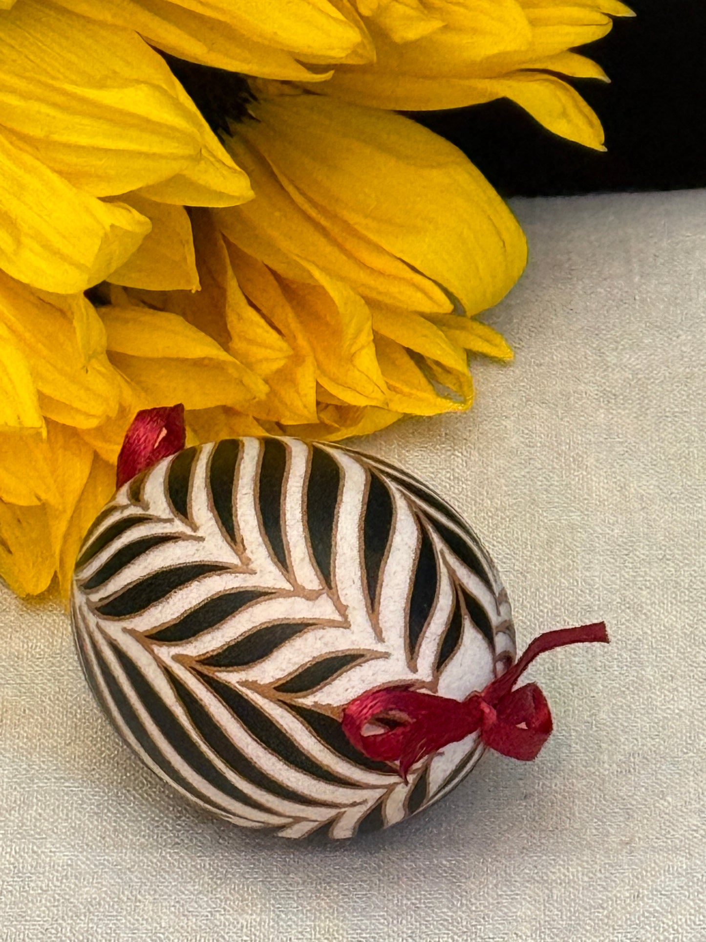Hand-painted Ukrainian chicken Pysanka #30