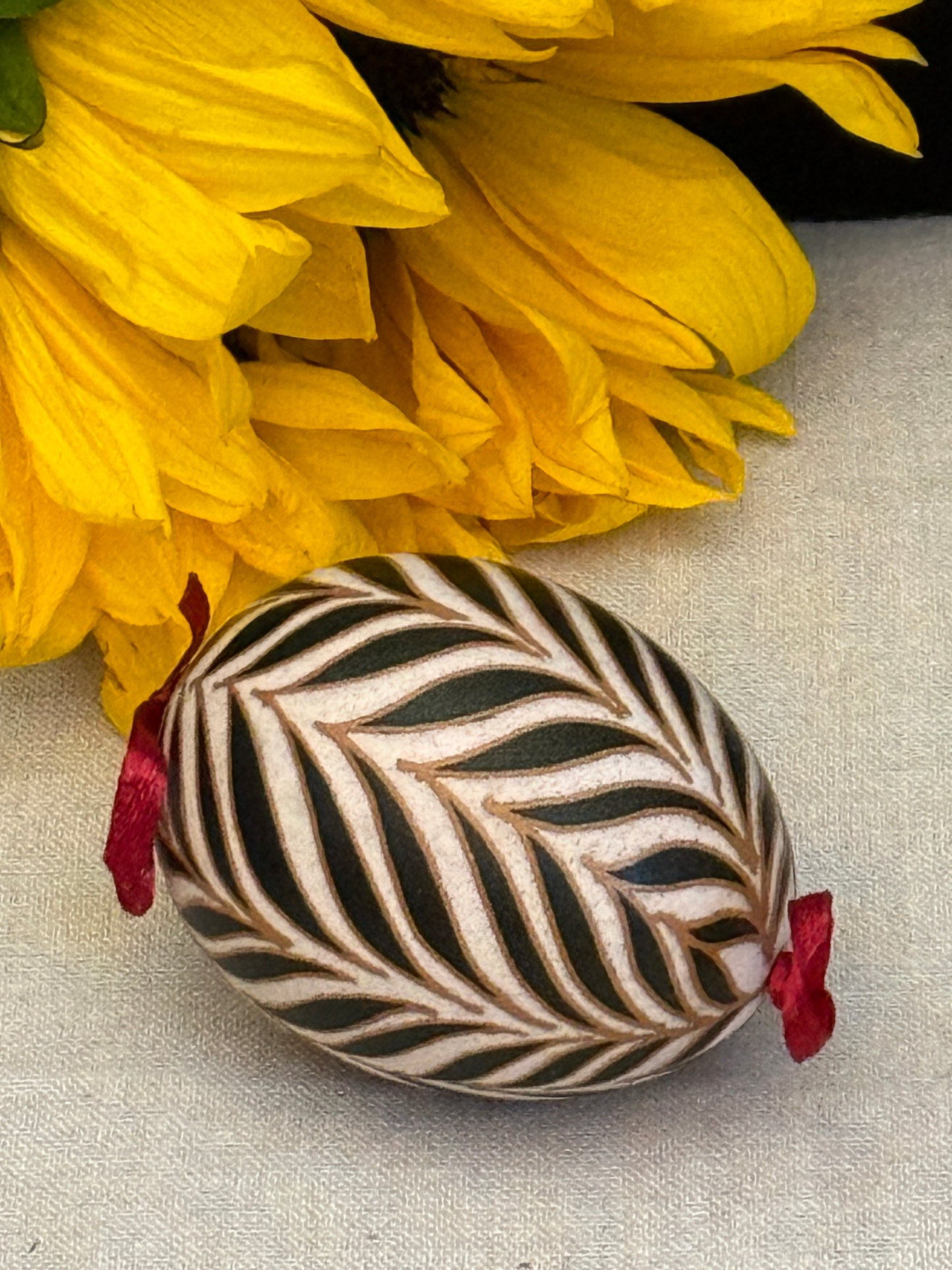 Hand-painted Ukrainian chicken Pysanka #30
