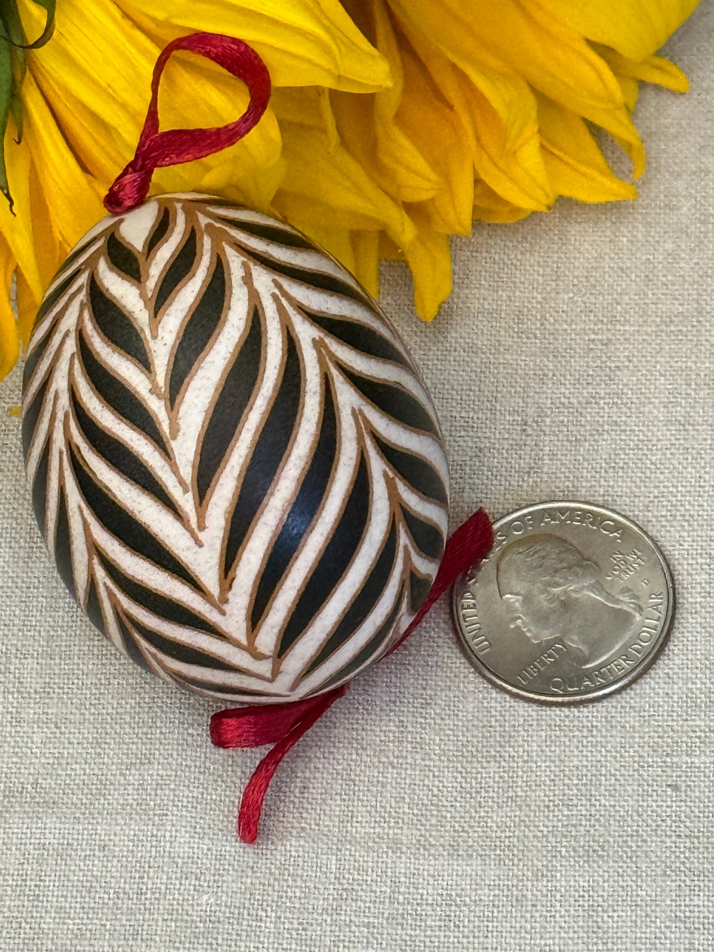 Hand-painted Ukrainian chicken Pysanka #30
