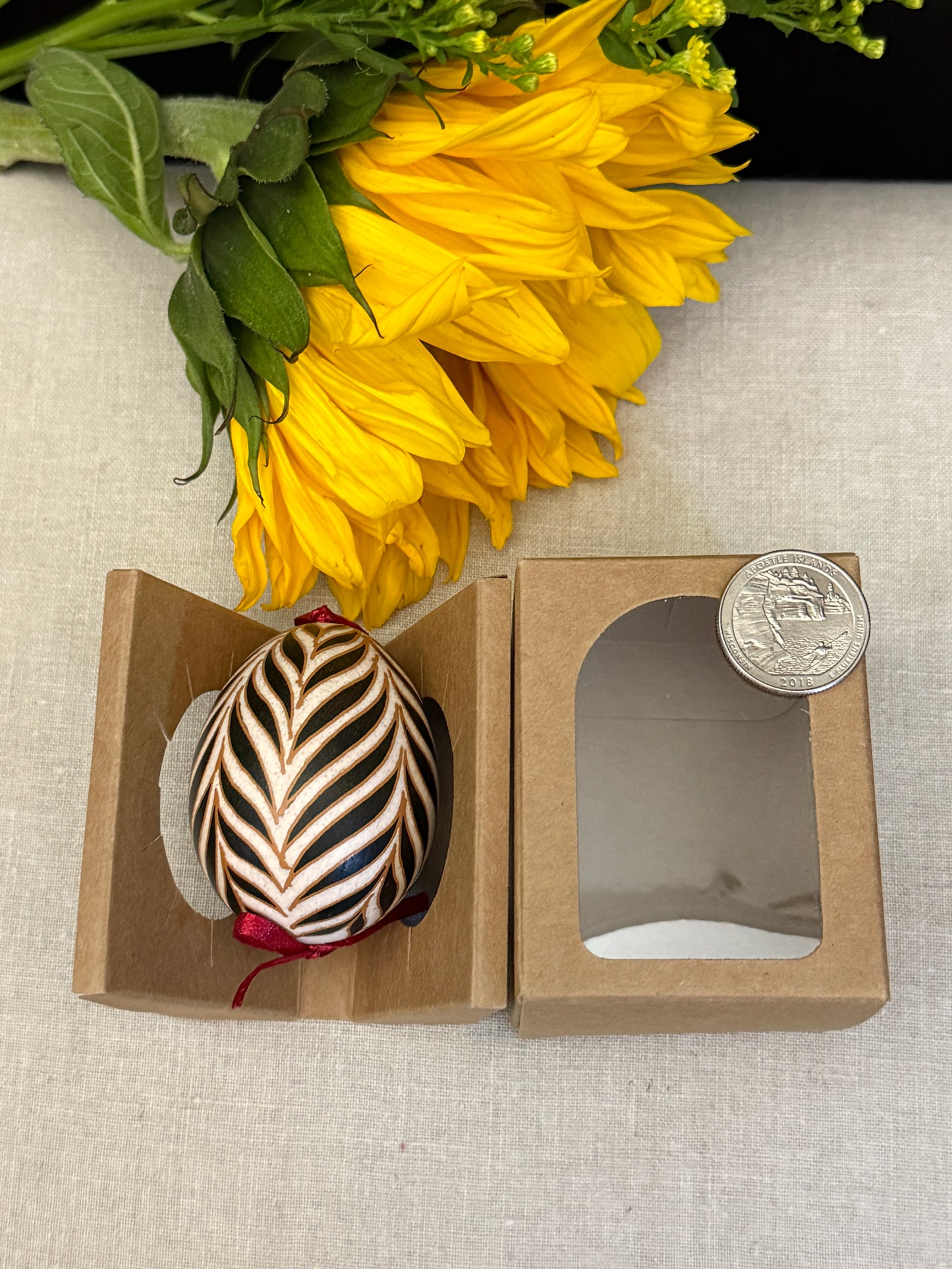 Hand-painted Ukrainian chicken Pysanka #30