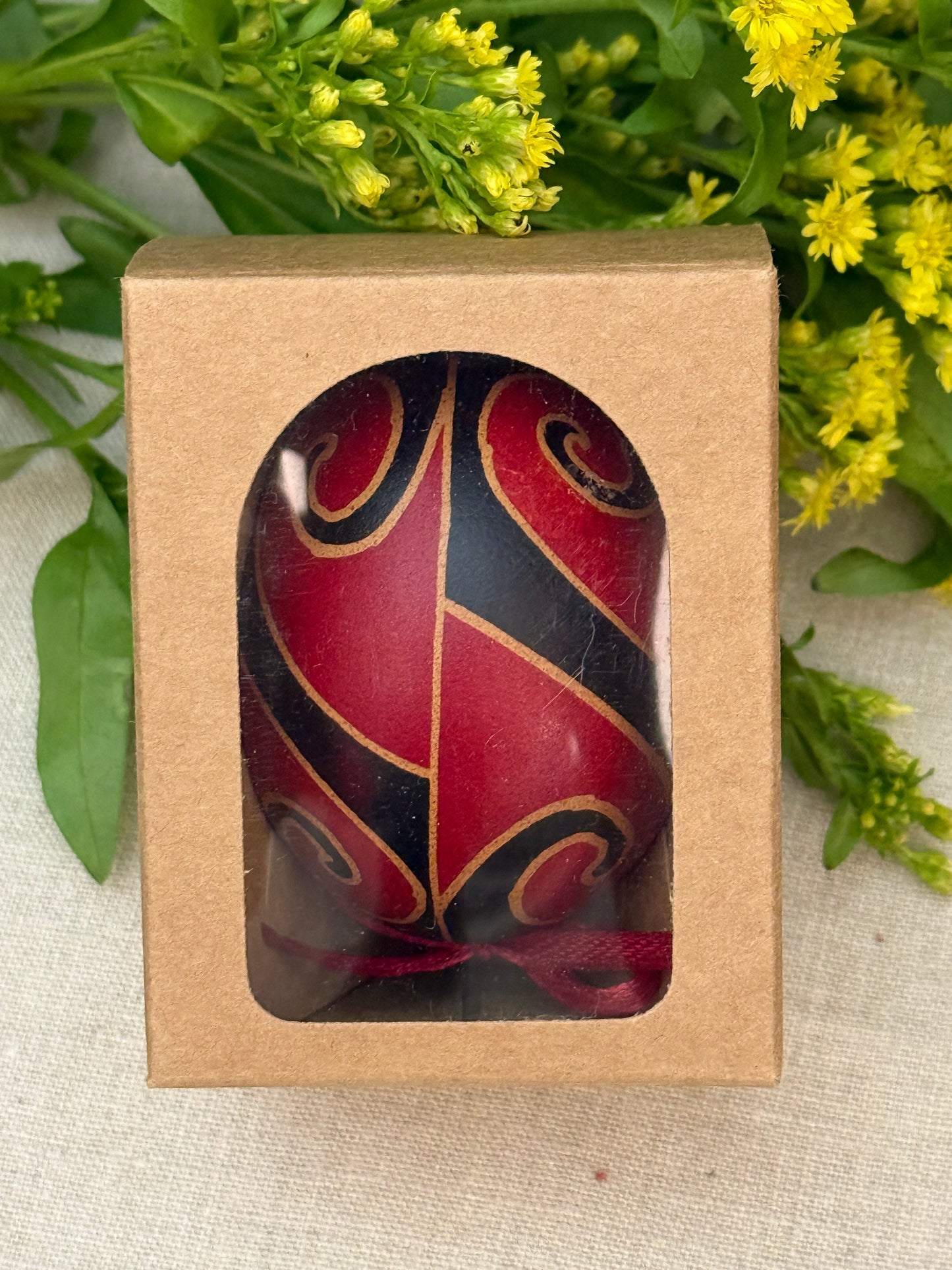 Hand-painted Ukrainian chicken Pysanka #12