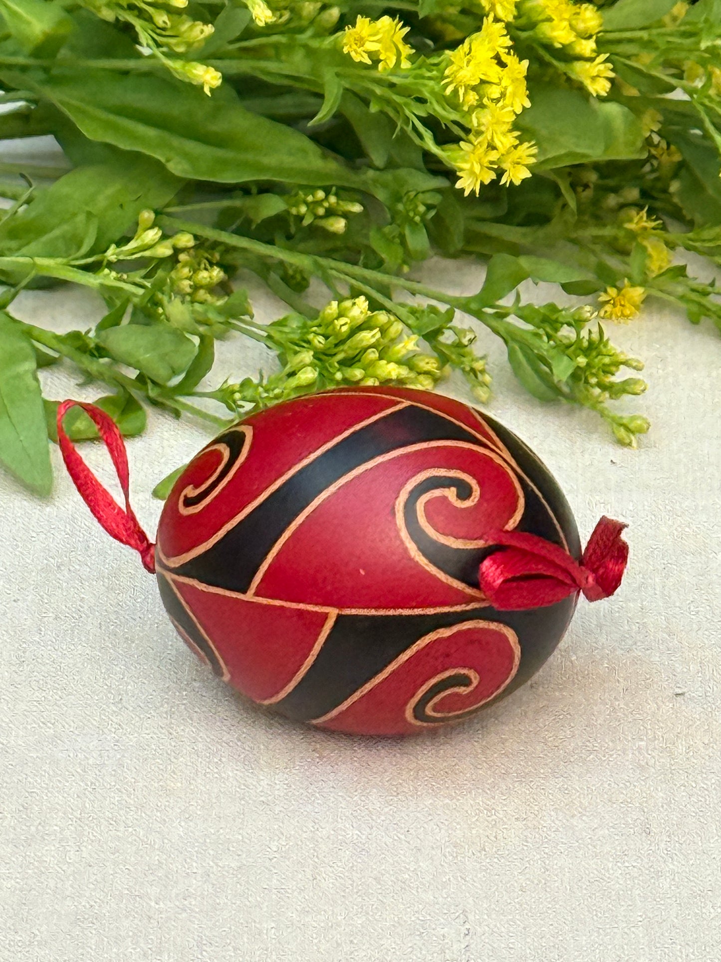 Hand-painted Ukrainian chicken Pysanka #12