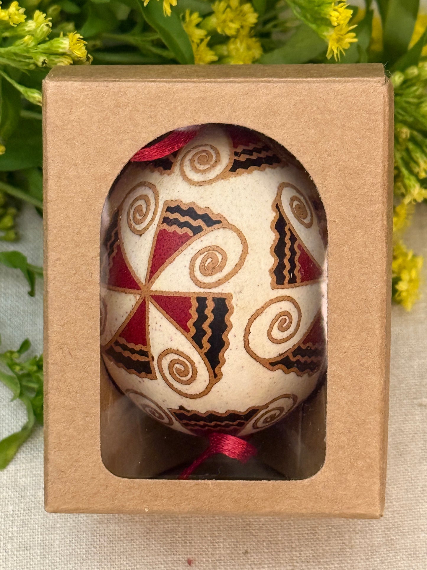 Hand-painted Ukrainian chicken Pysanka #23