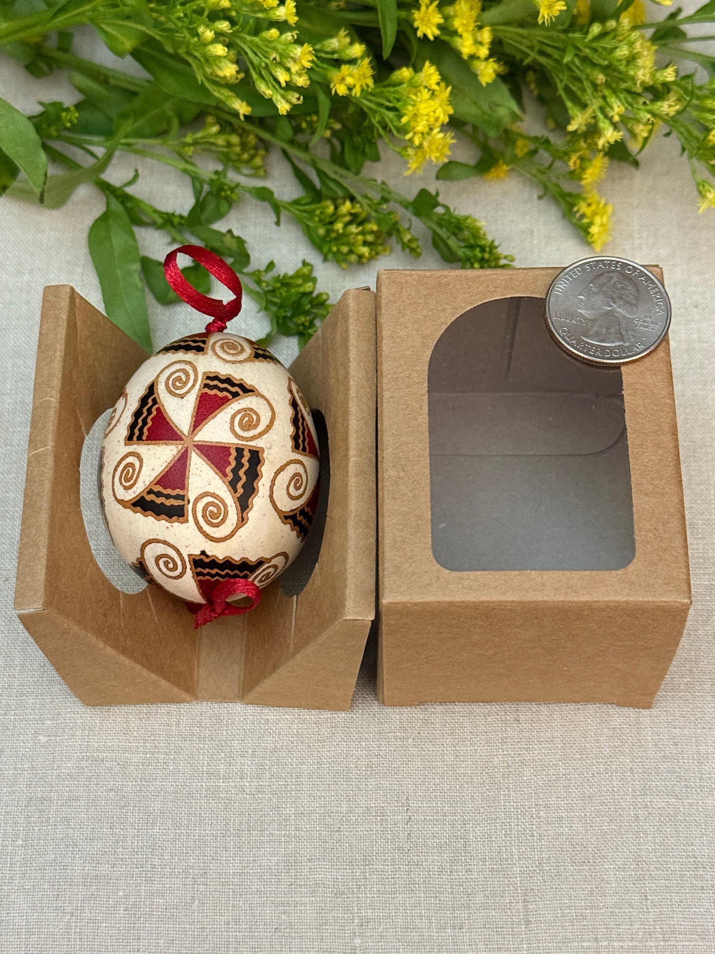 Hand-painted Ukrainian chicken Pysanka #23
