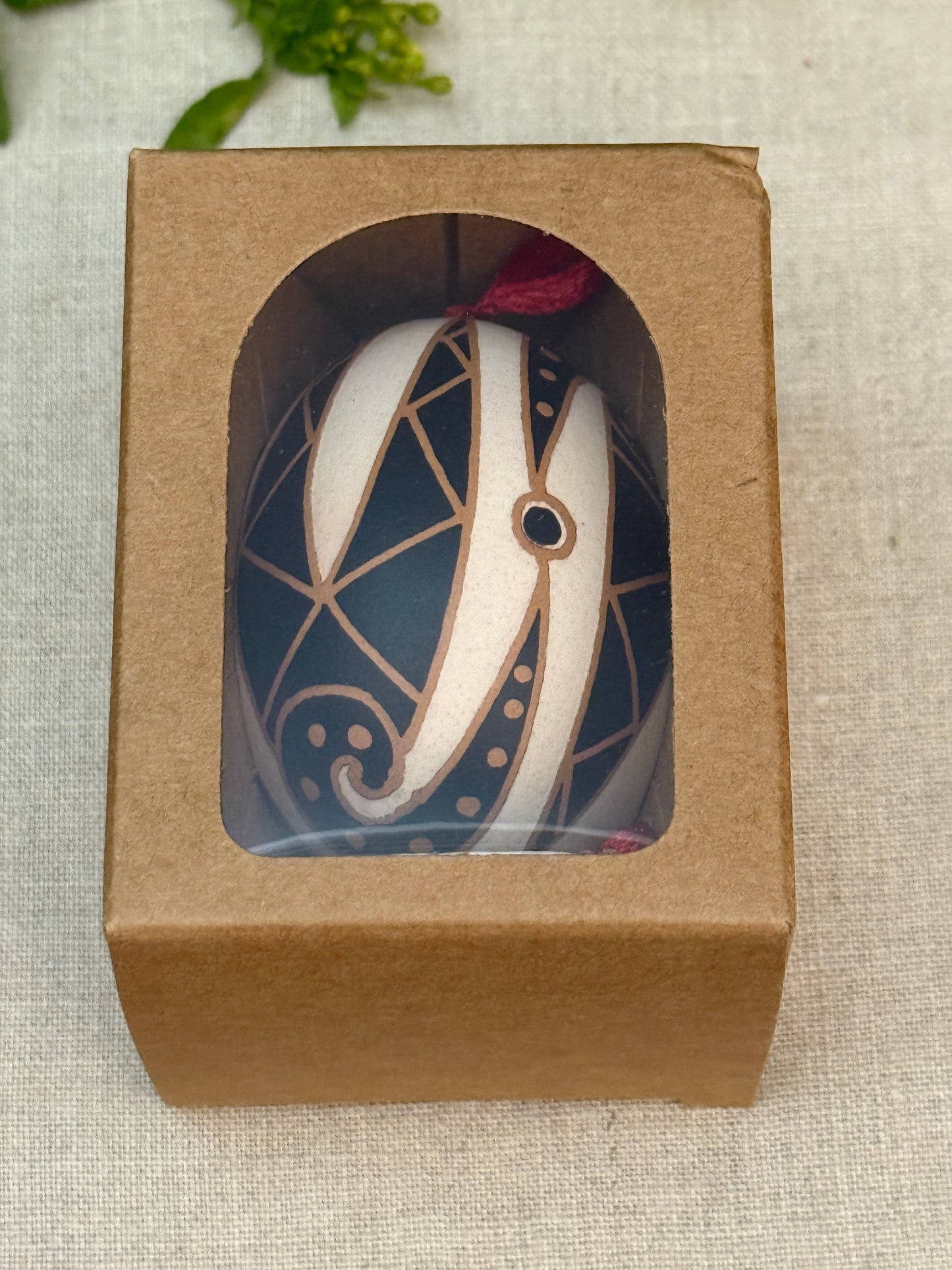 Hand-painted Ukrainian chicken Pysanka #31