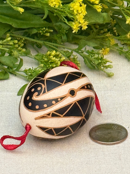Hand-painted Ukrainian chicken Pysanka #31
