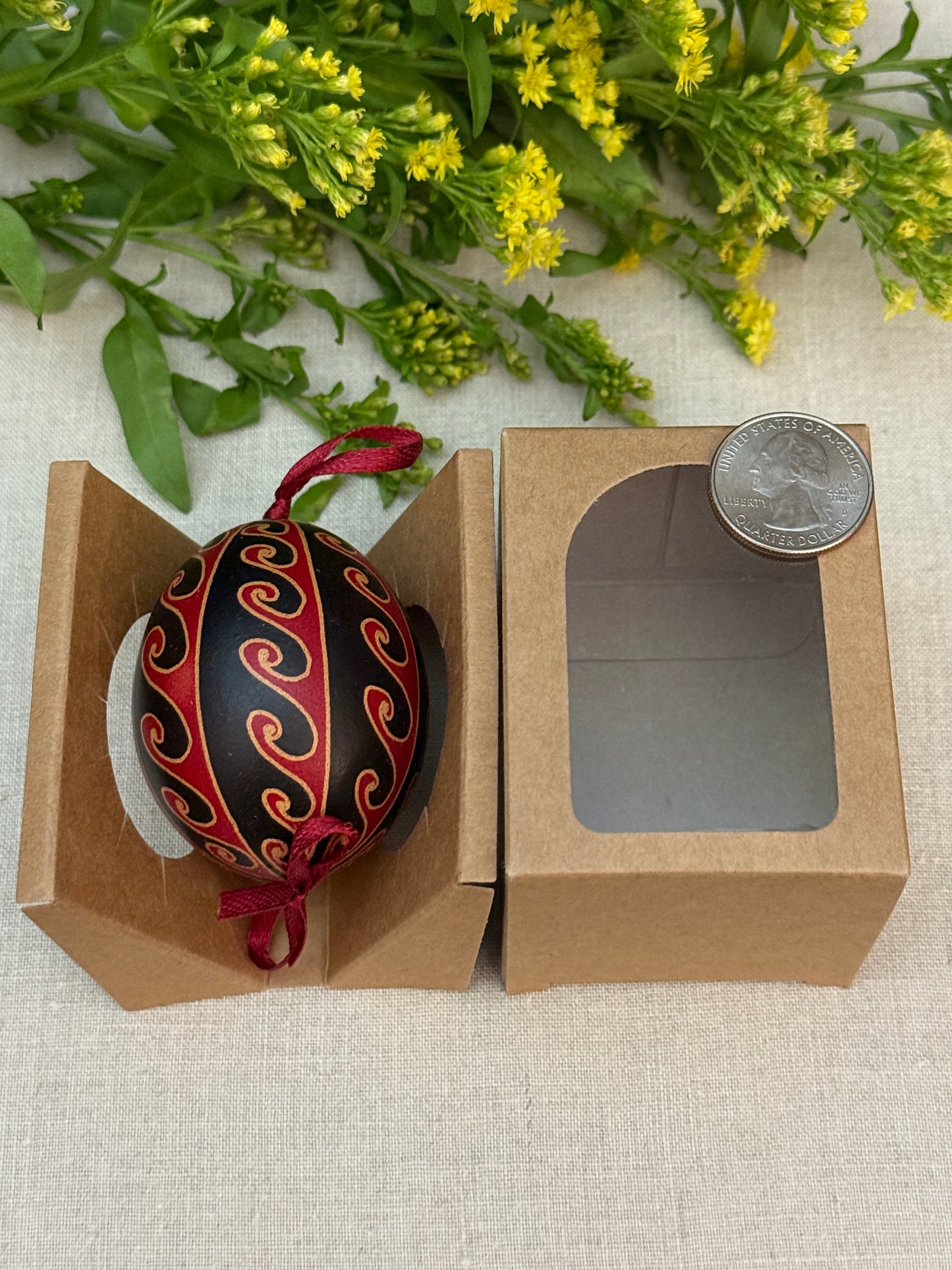 Hand-painted Ukrainian chicken Pysanka #10