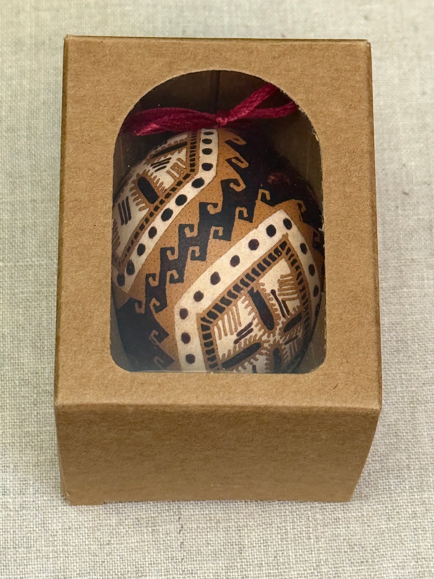 Hand-painted Ukrainian chicken Pysanka #33