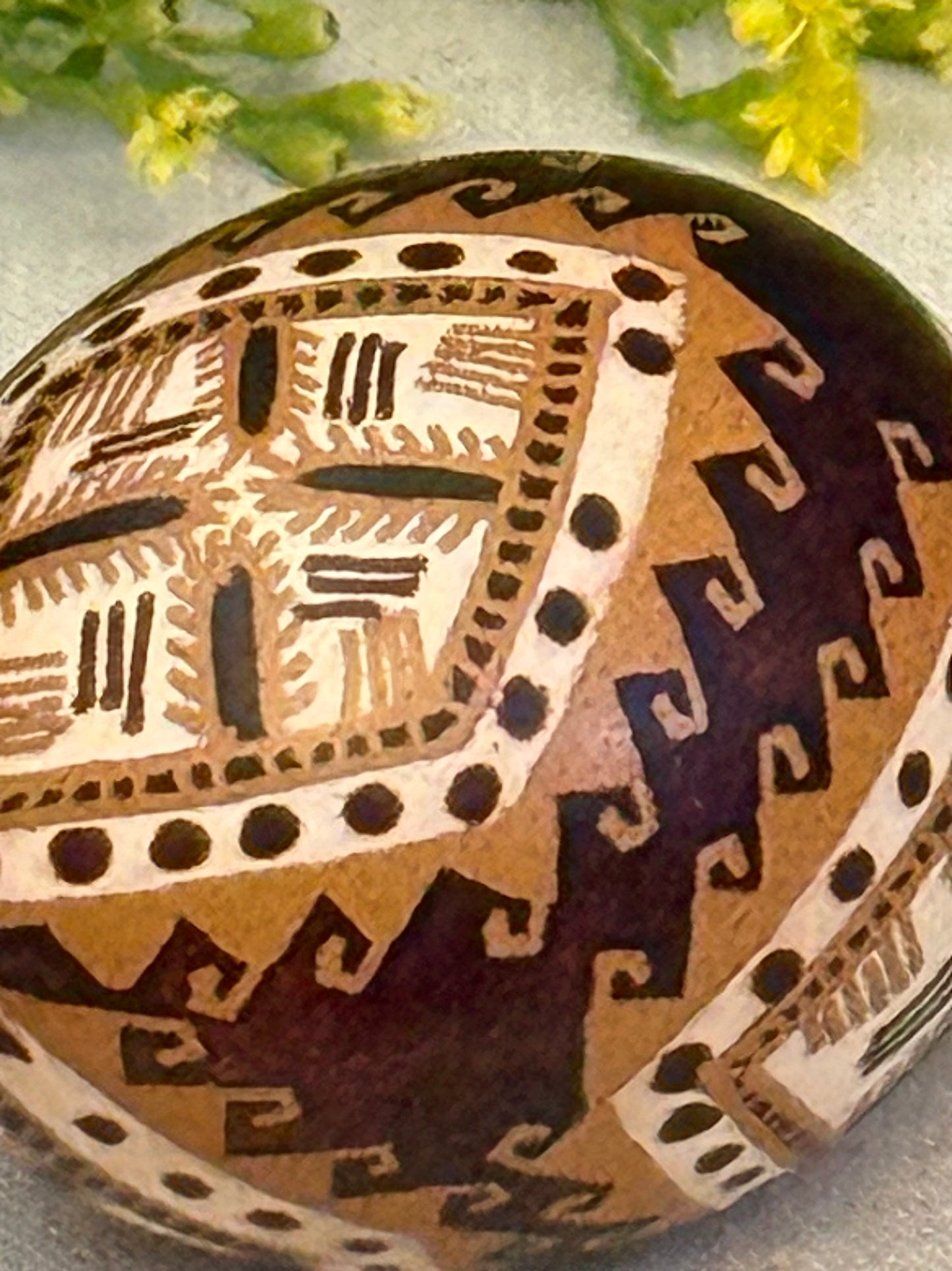 Hand-painted Ukrainian chicken Pysanka #33