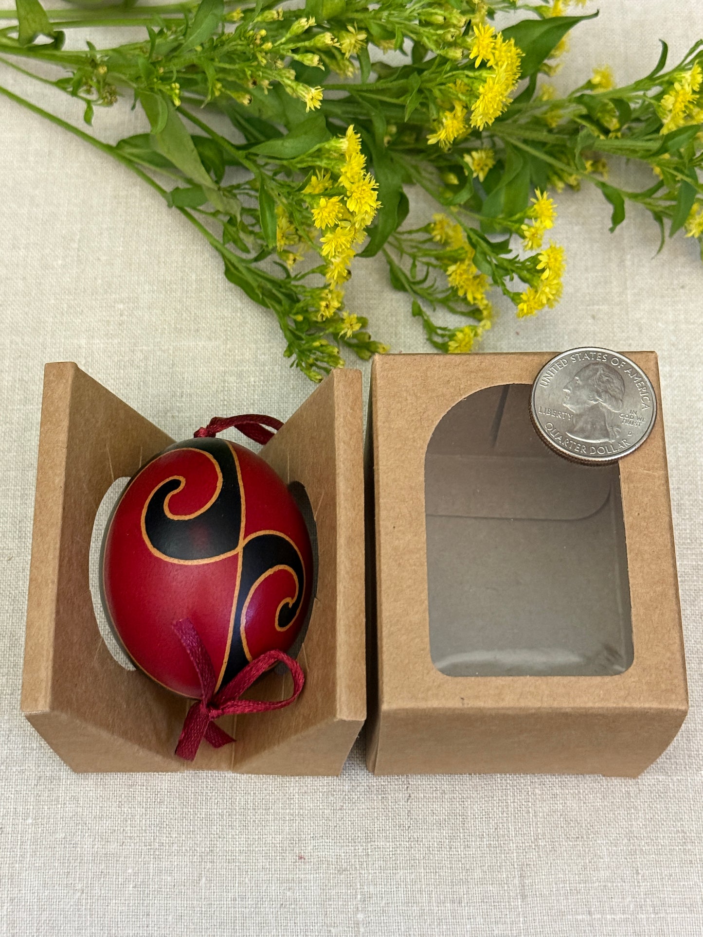 Hand-painted Ukrainian chicken Pysanka #1