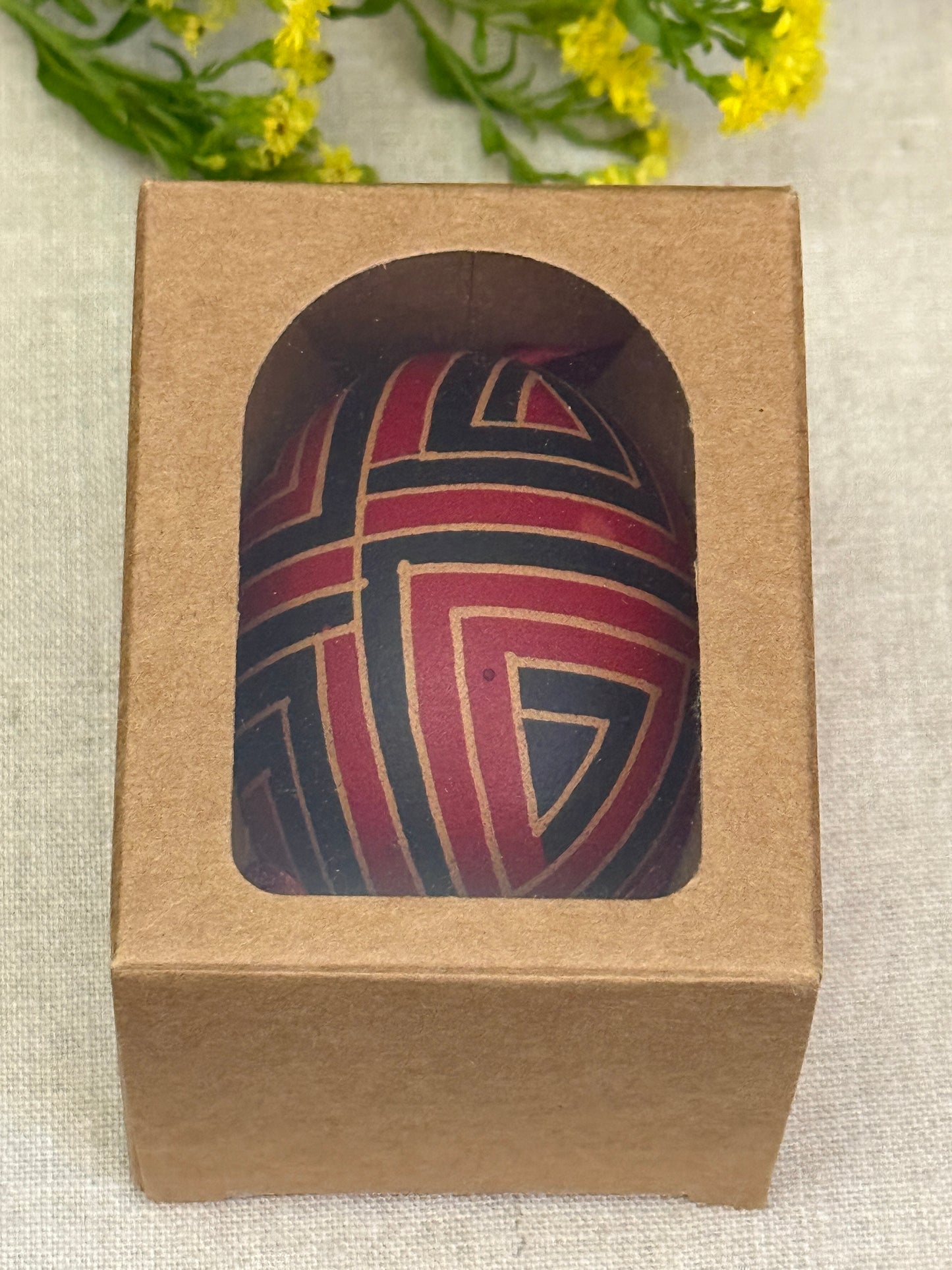 Hand-painted Ukrainian chicken Pysanka #25