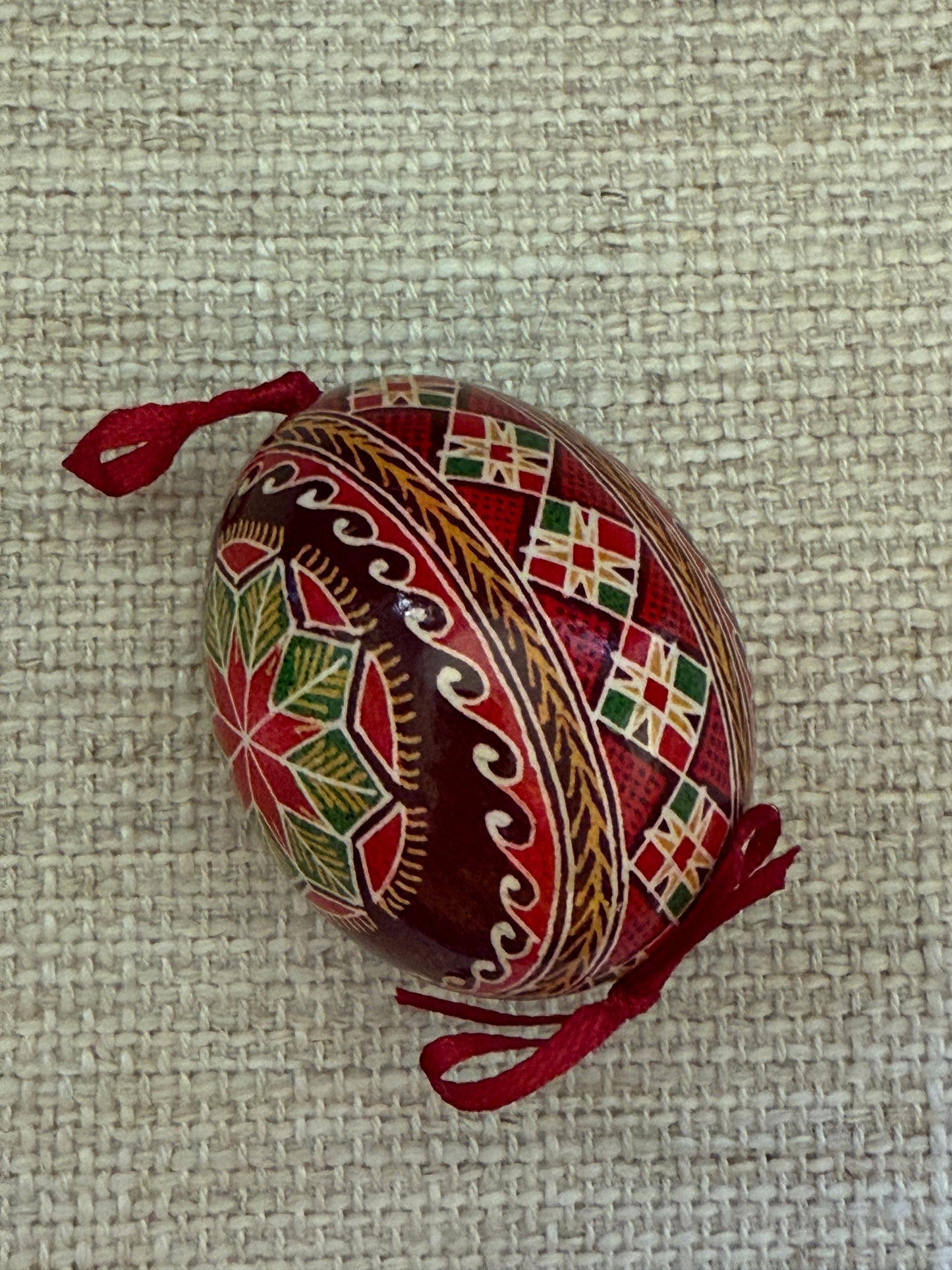 Hand-painted Ukrainian chicken Pysanka #3