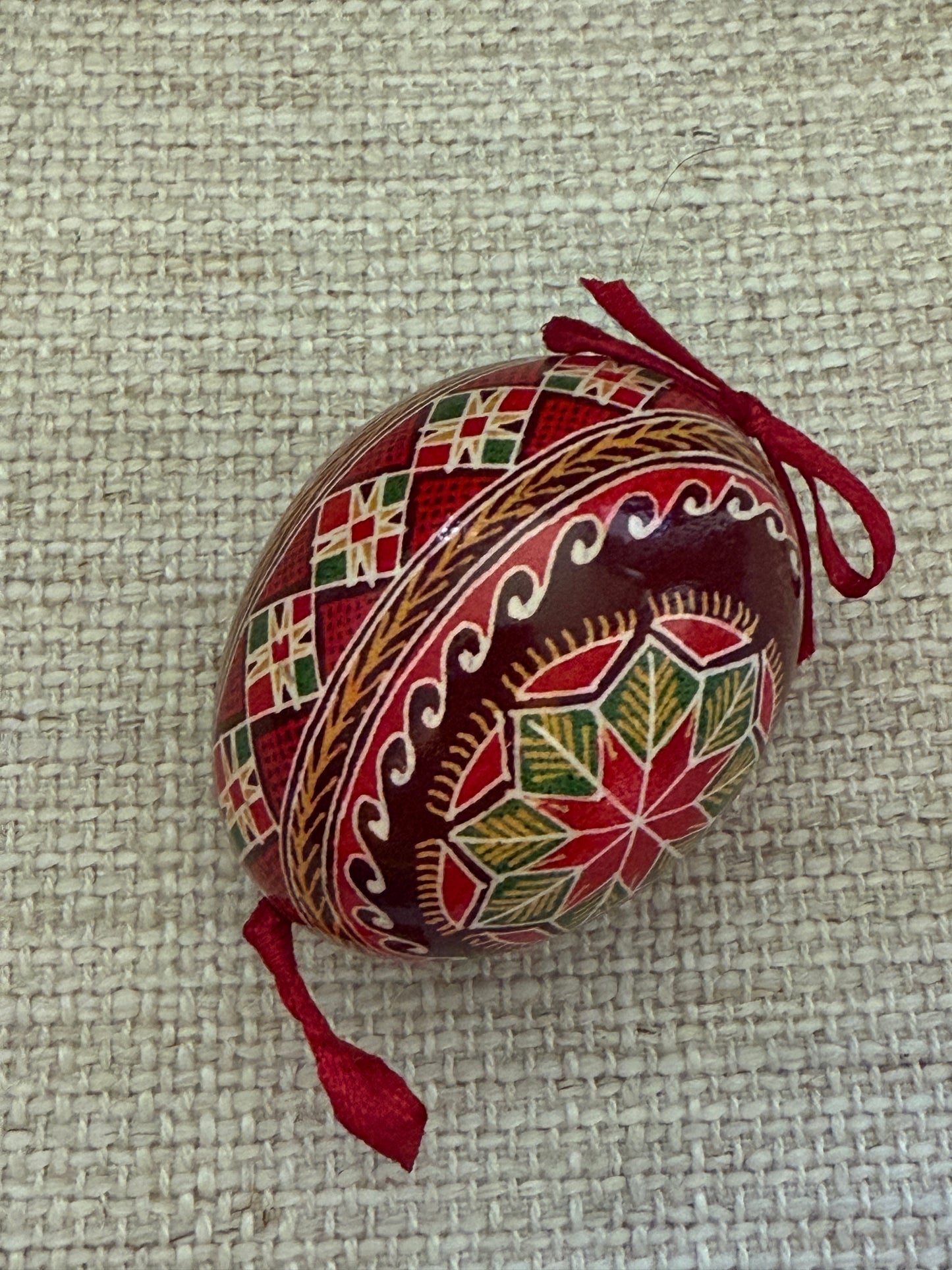 Hand-painted Ukrainian chicken Pysanka #3