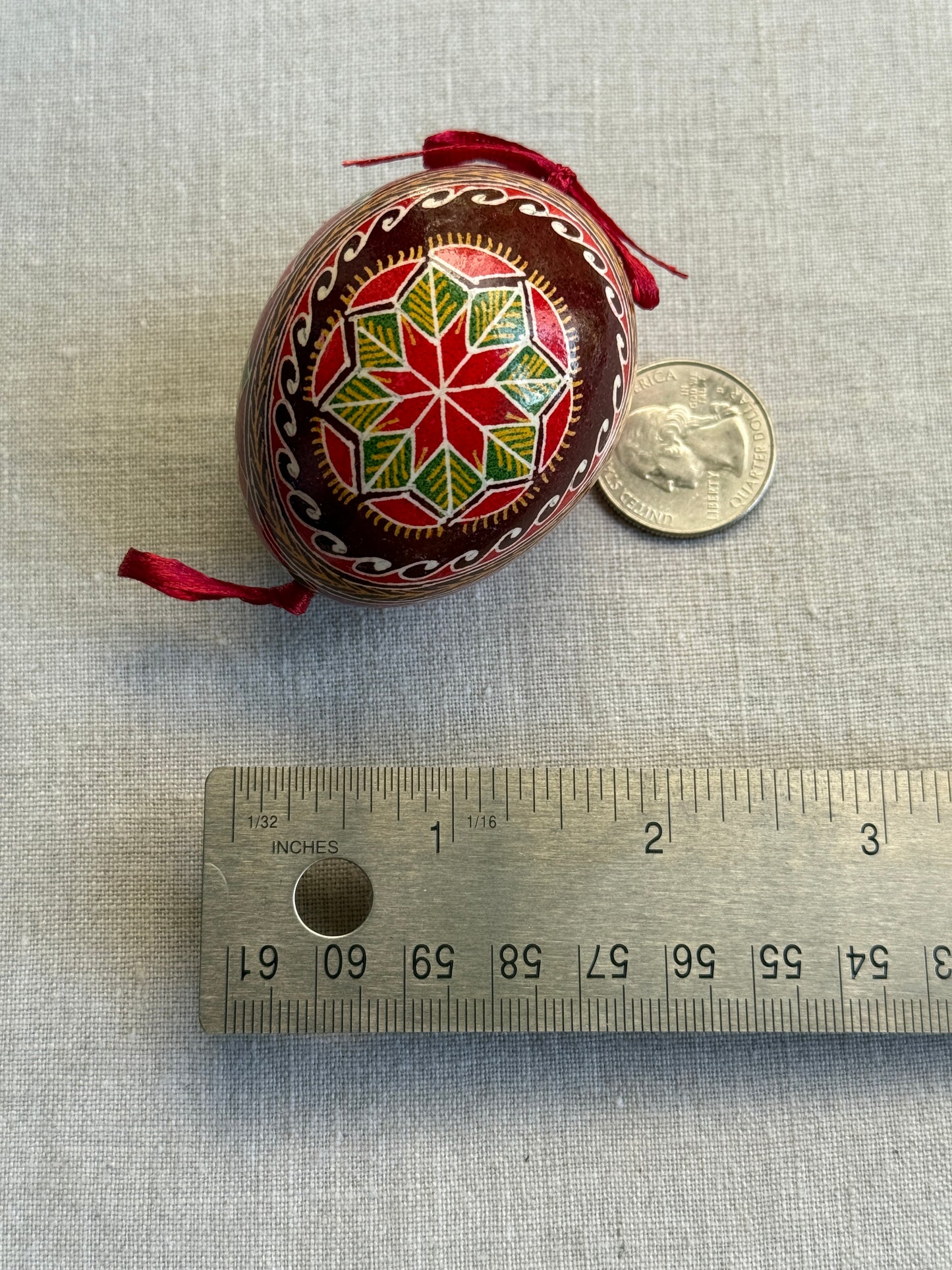 Hand-painted Ukrainian chicken Pysanka #3