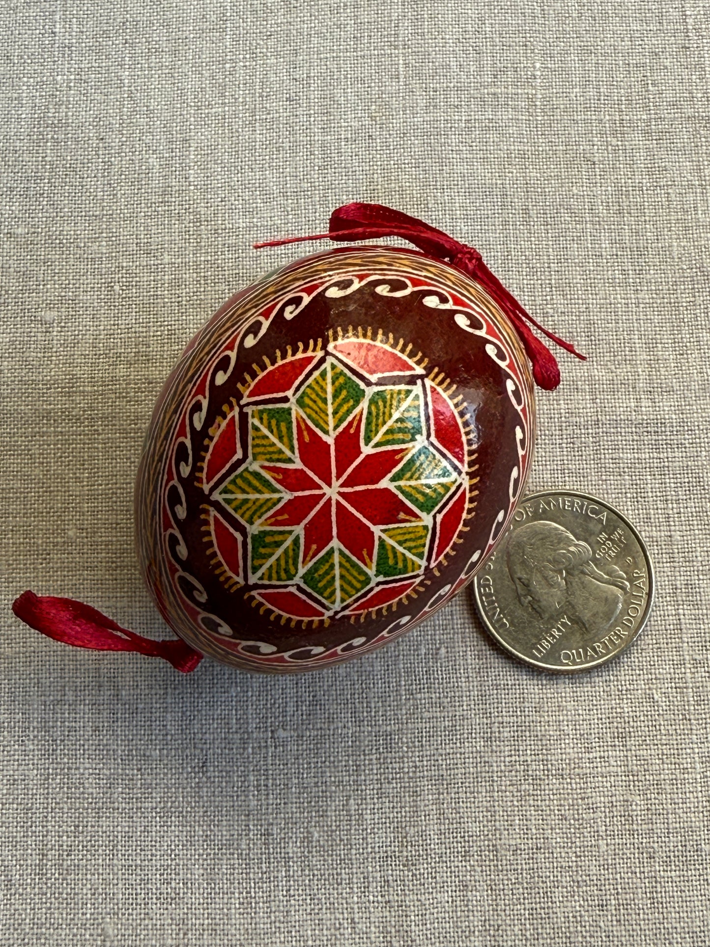Hand-painted Ukrainian chicken Pysanka #3