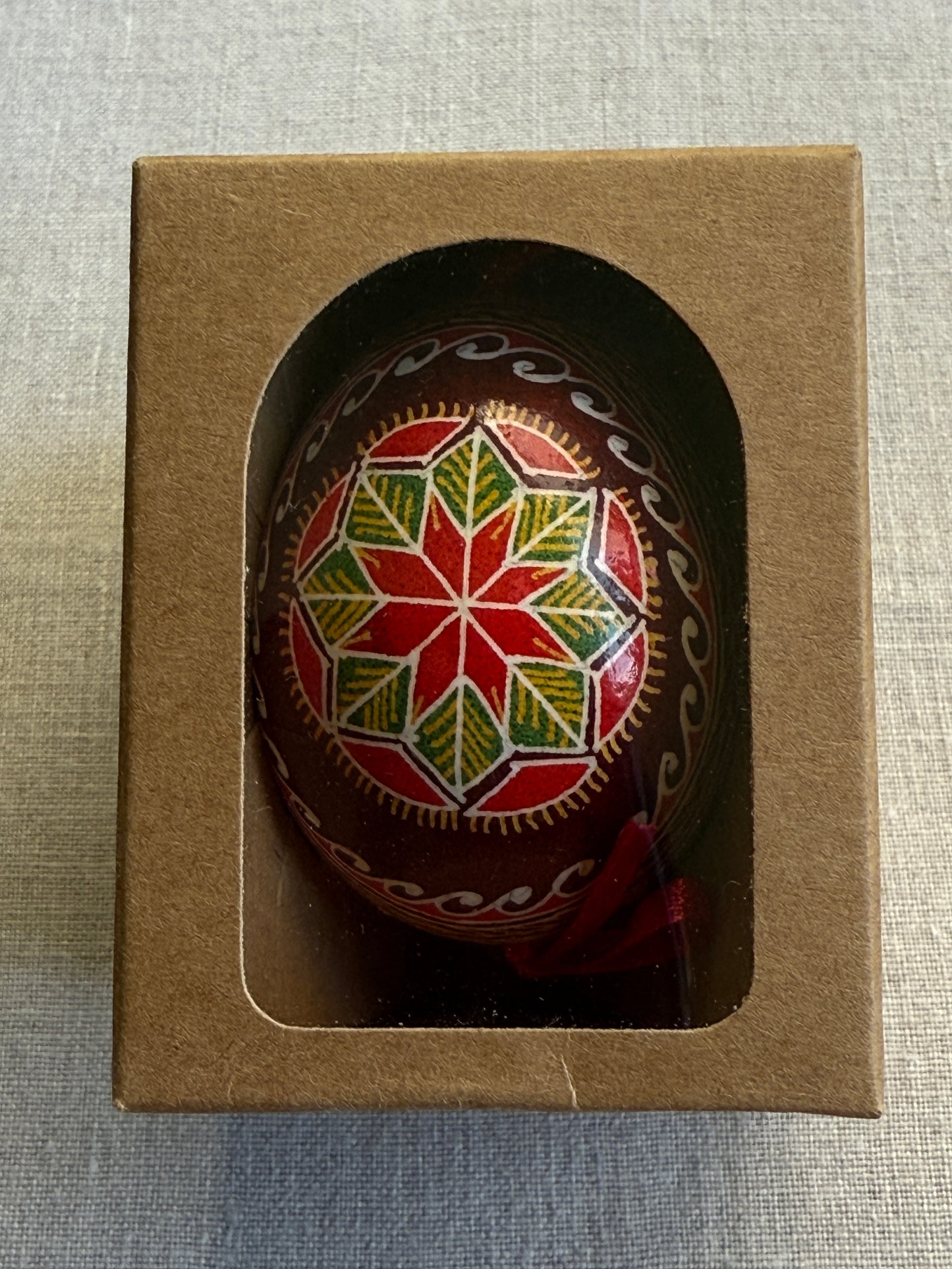 Hand-painted Ukrainian chicken Pysanka #3