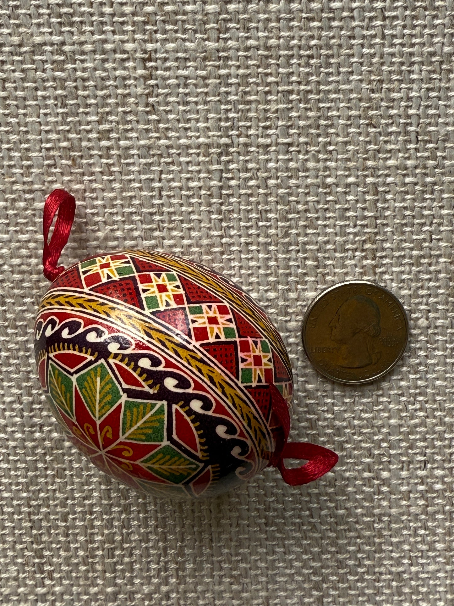 Hand-painted Ukrainian chicken Pysanka #4